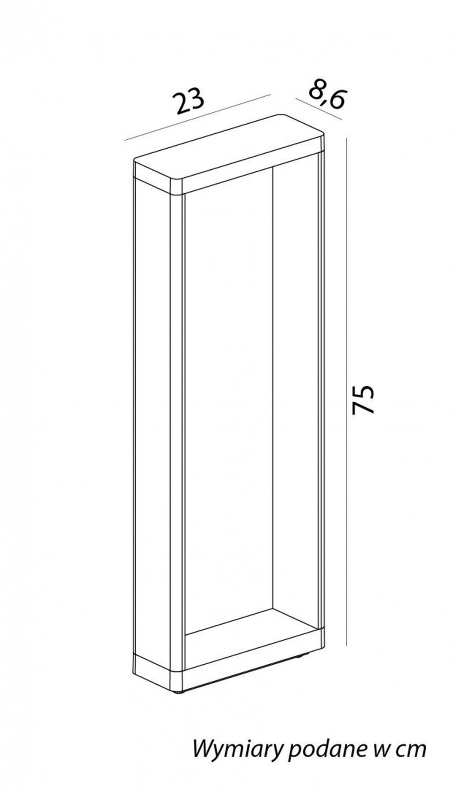 LED Stehlampe außen Aluminium Glas IP65 9 W 75 cm hoch