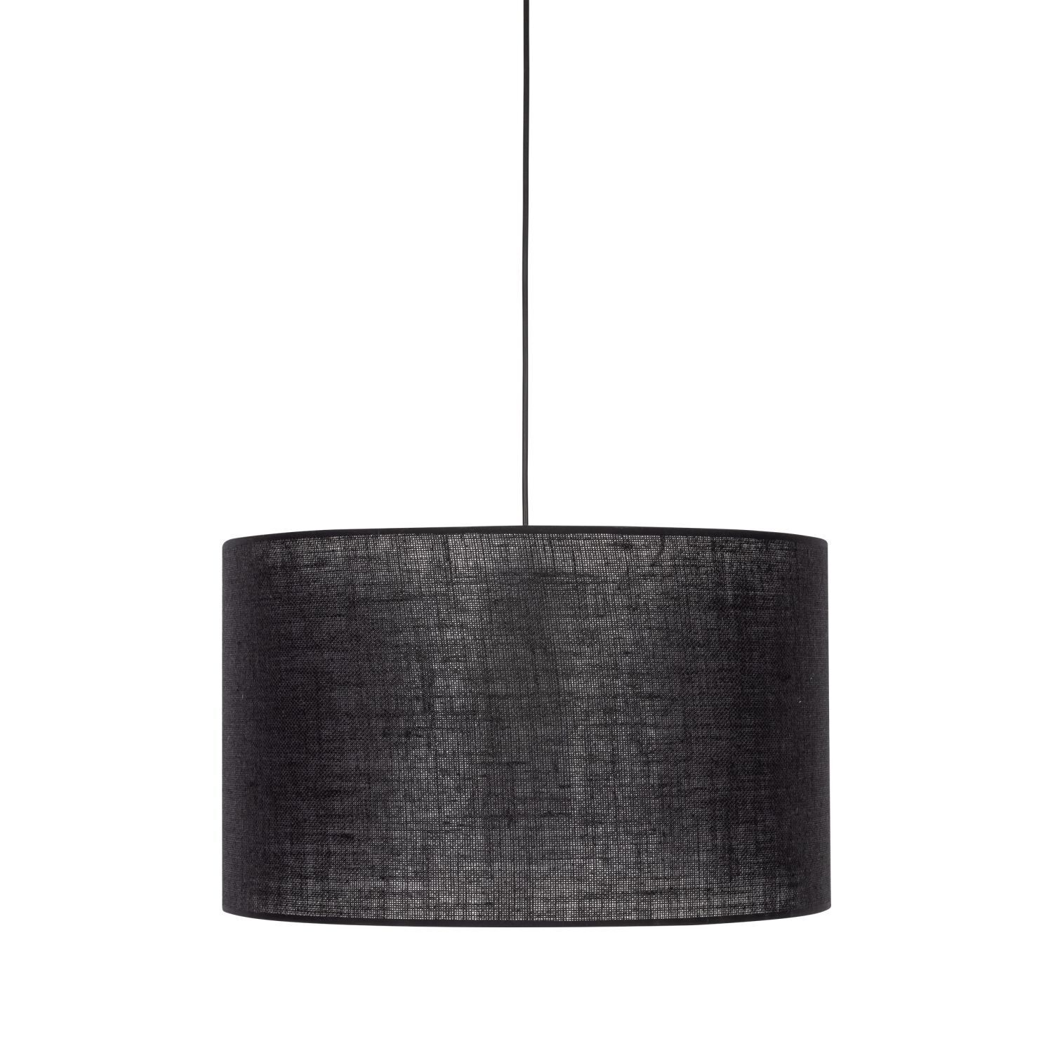 Hängelampe Schwarz Ø 50 cm H: max. 180 cm E27 Stoff