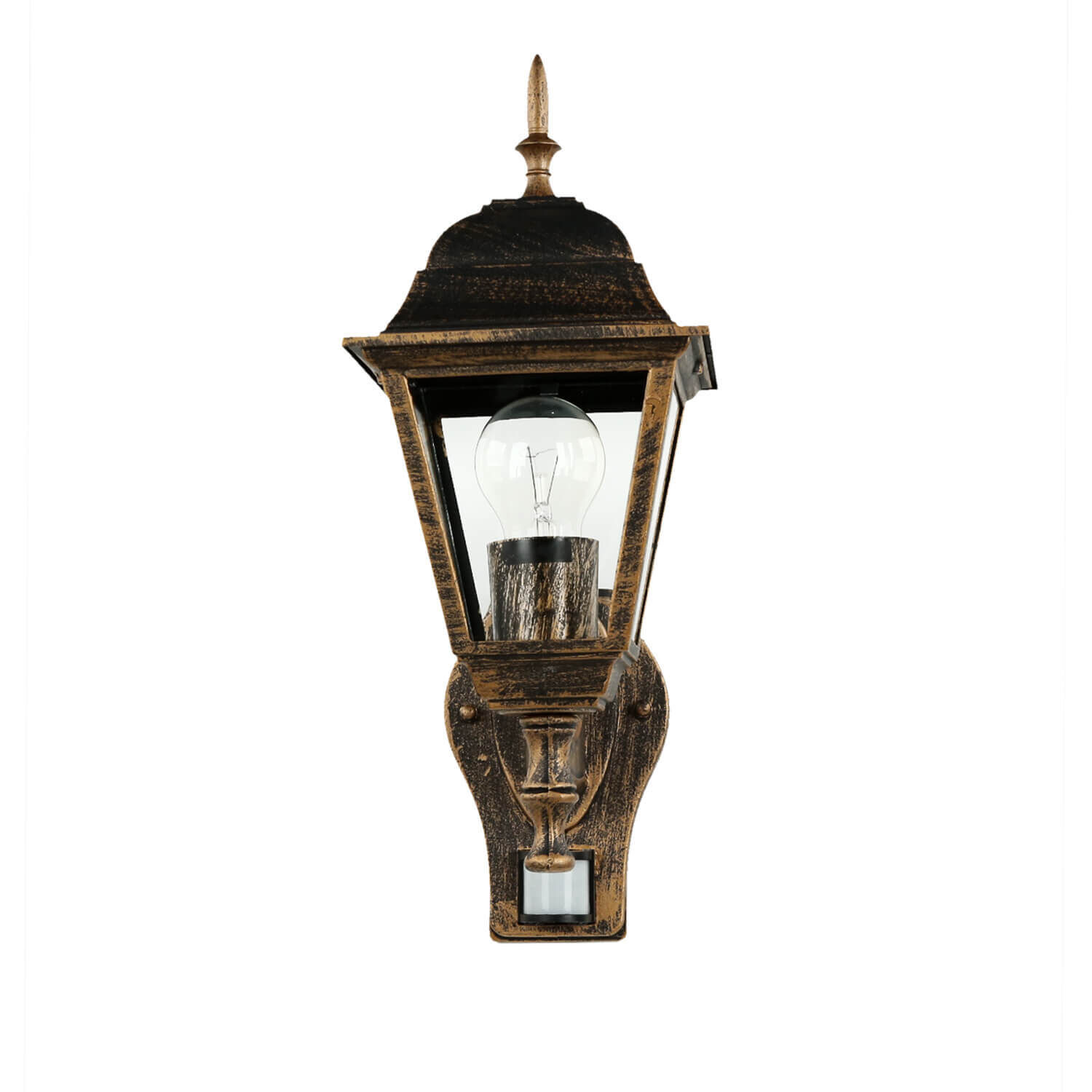 Außenleuchte mit Bewegungsmelder Schwarz Kupfer TIROL Lampe