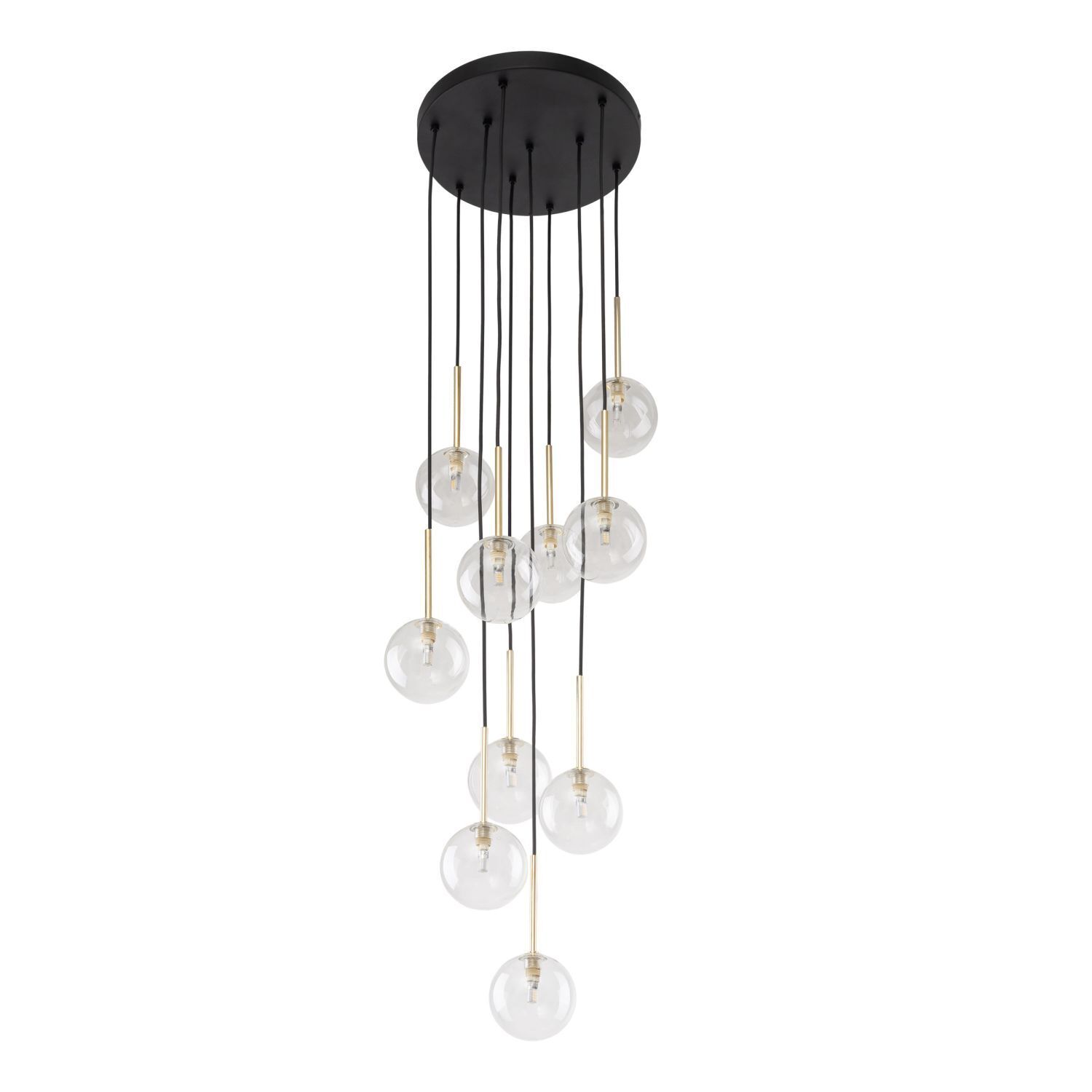 Hängeleuchte Kugel Metall Glas H: max. 145 cm verstellbar
