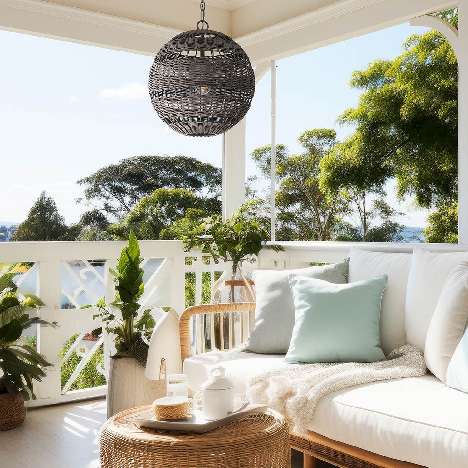 Pendelleuchte außen Korbschirm E27 IP44 in Bronze dunkel Architektur, Balkon, Gebäude, Inneneinrichtung