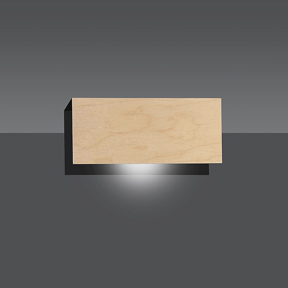 Wandlampe innen Holz Metall indirekte Beleuchtung Flur