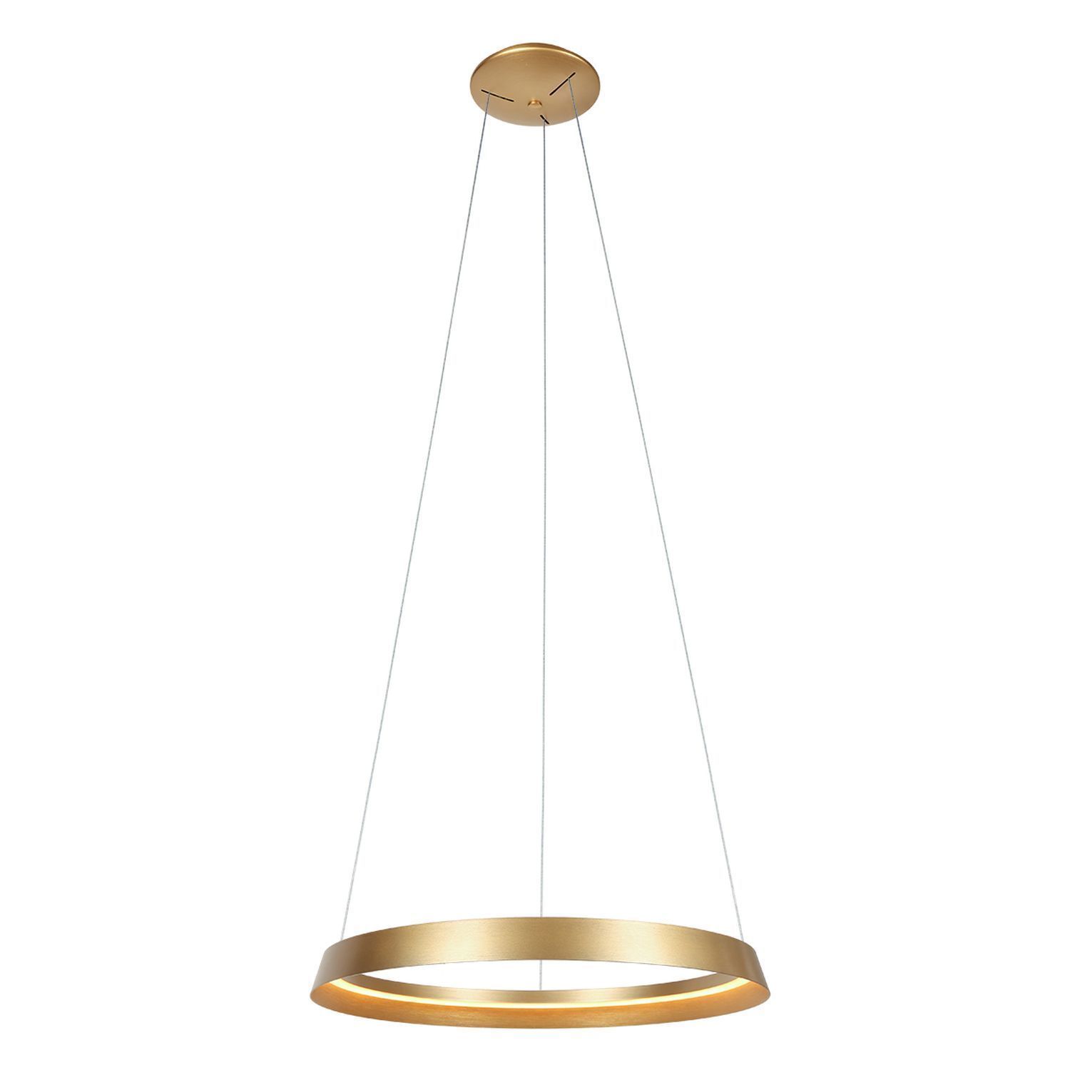 LED Hängelampe rund in Gold B:60 cm 50 W 2700 K elegant Leuchter, Lampe