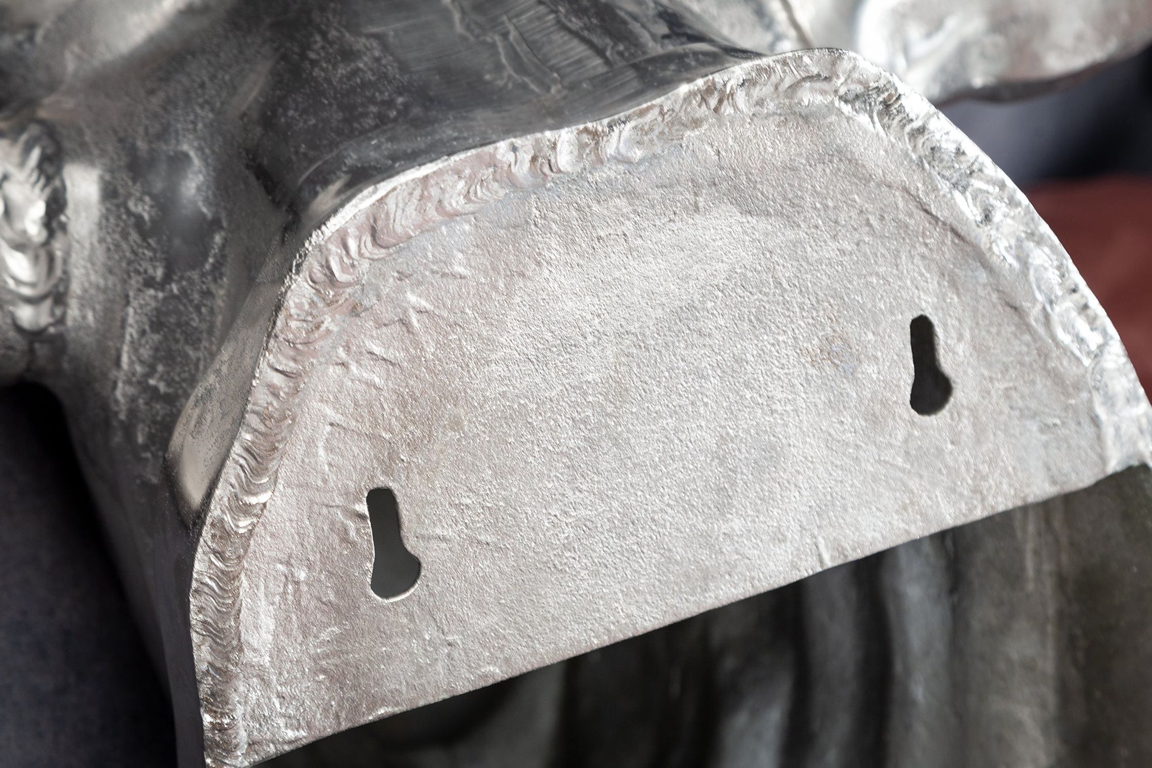Wanddeko Stierkopf Metall in Silber B: 65 cm Jagdtrophäe Aluminium