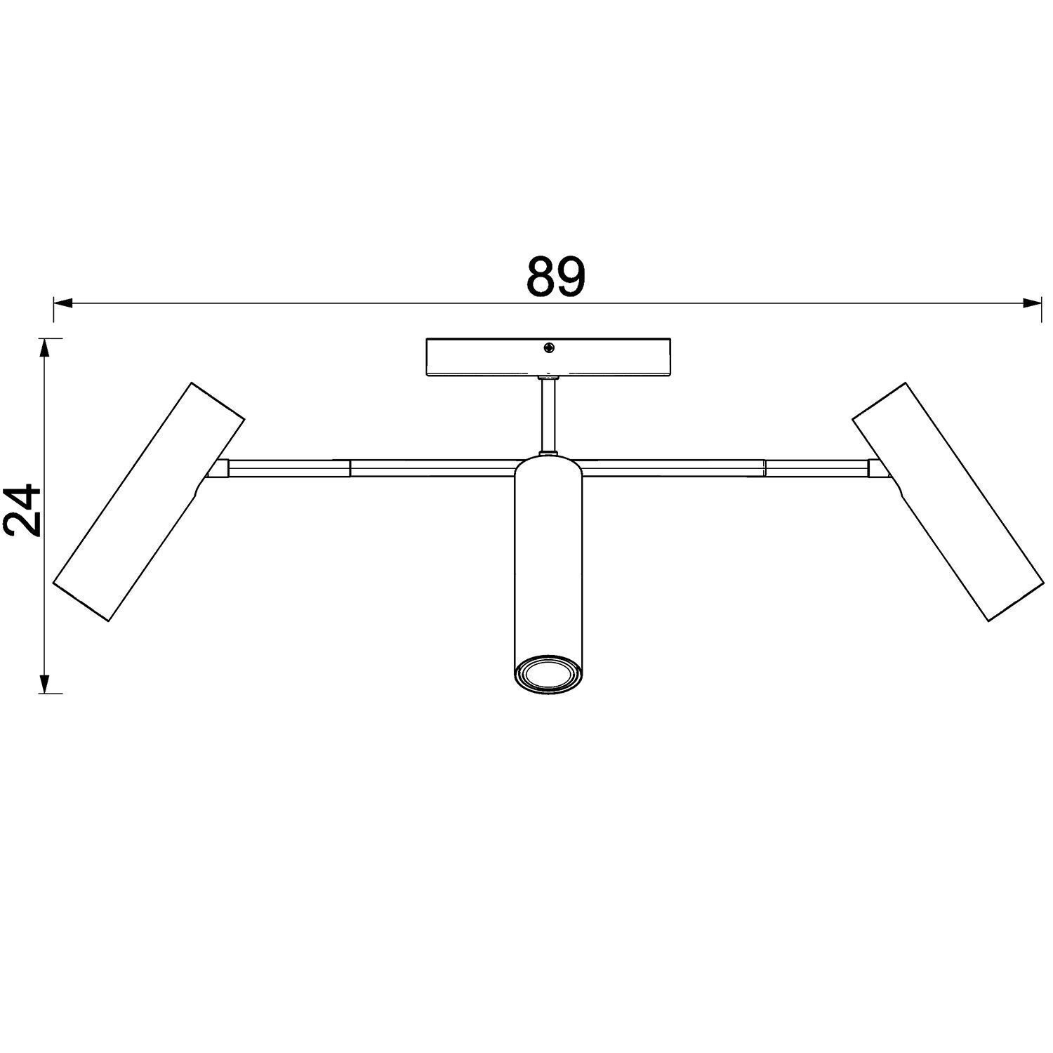 Flexibler Deckenspot in Gold GU10 H:24 cm stilvoll