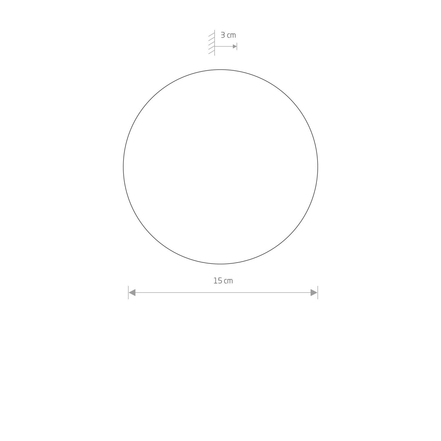 LED Wandleuchte indirekt Ø 15 cm in Gold matt 3000 K 60 lm