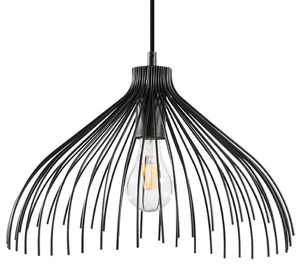 Draht Hängelampe Schwarz Ø40cm E27 Pendelleuchte