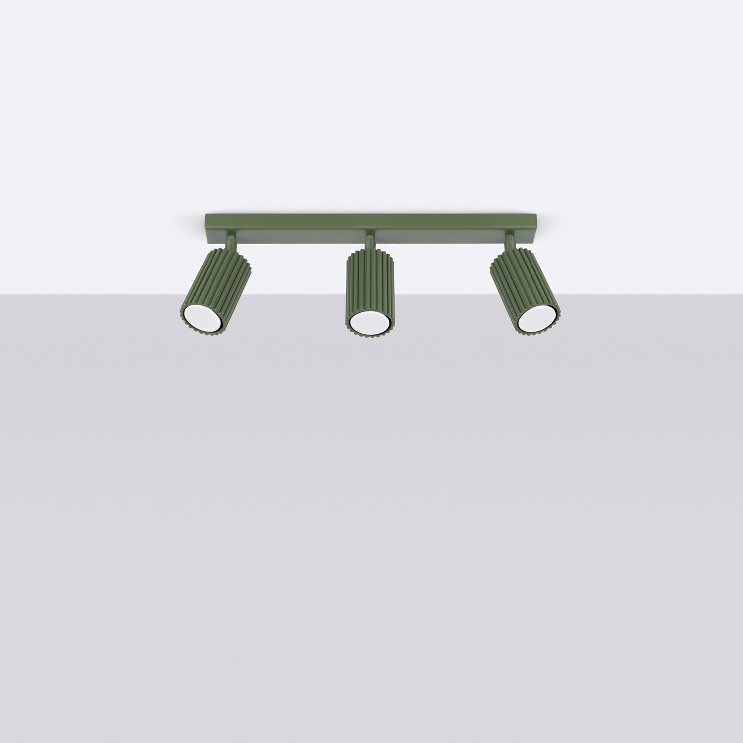 Deckenstrahler 3-flammig GU10 B: 45 cm Grün aus Aluminium