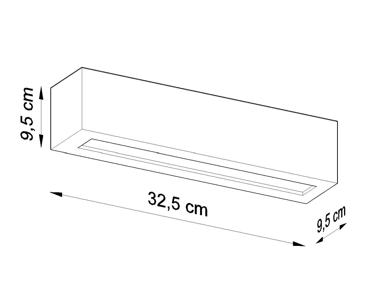 Wandleuchte Keramik 32,5 cm Grau E27 indirekt Up Down