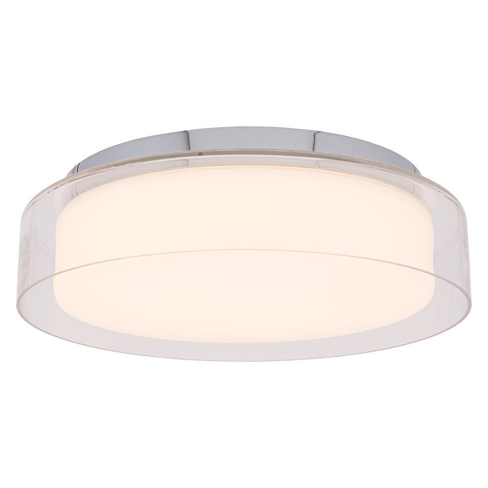 Runde LED Deckenleuchte Metall Glas Ø35cm 4000K