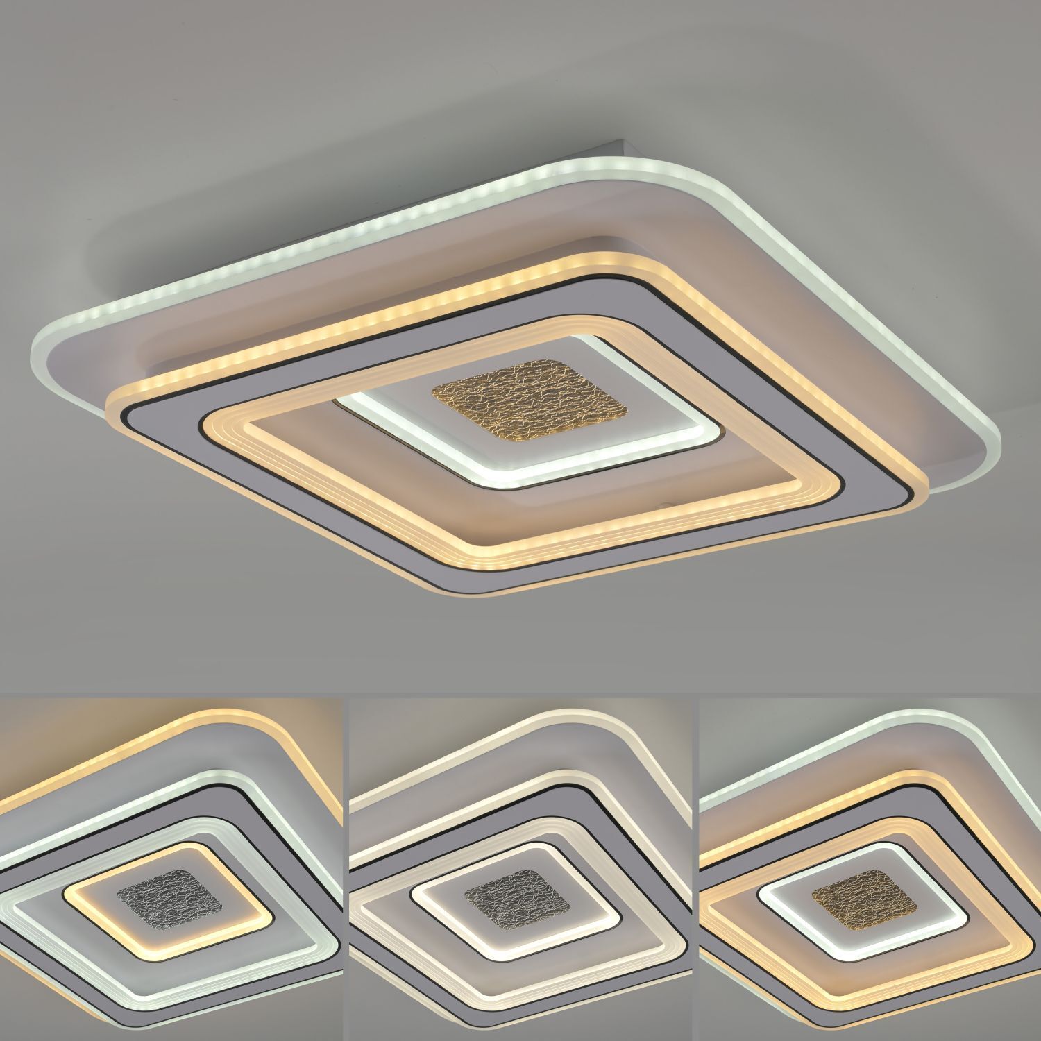 LED Deckenlampe Dimmer Fernbedienung 6500 lm Nachtlicht Deckenleuchte