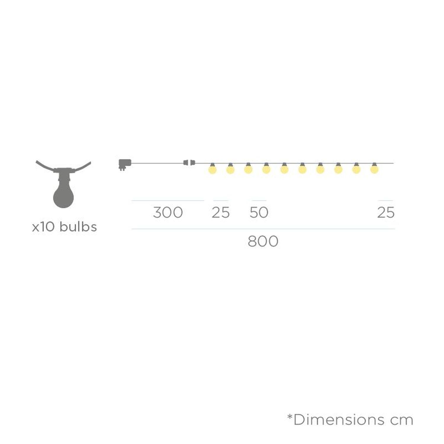 LED Außenlichterkette Solar IP44 Schwarz 2700 K 5m lang Diagramm, Handlung, Messungen, Seite, Text