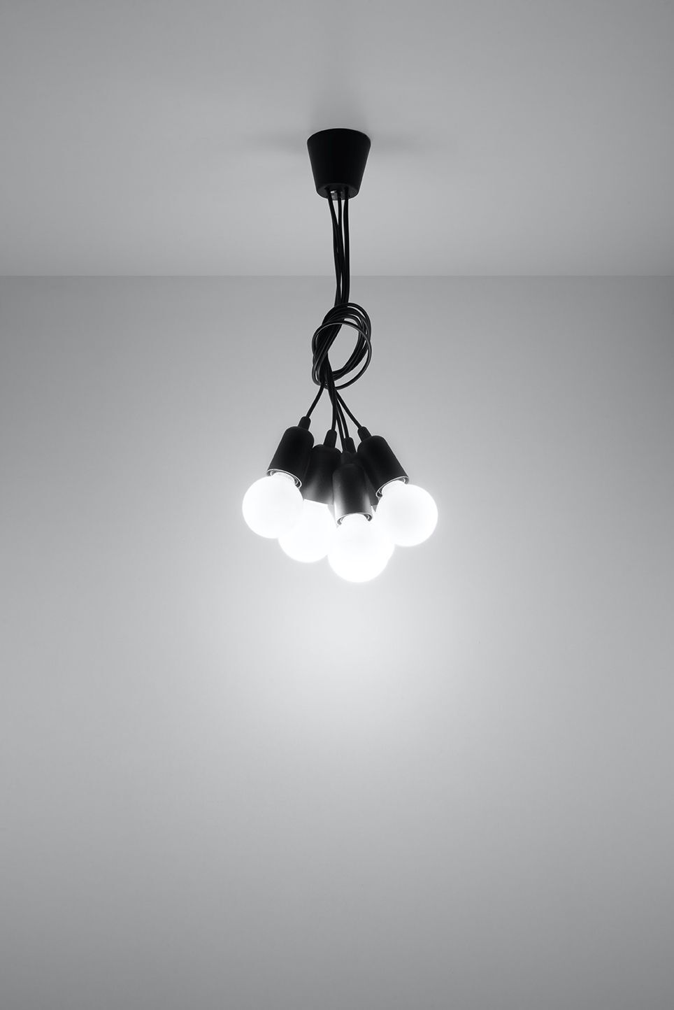 Pendelleuchte Schwarz verstellbar bis 90cm Retro NESSA