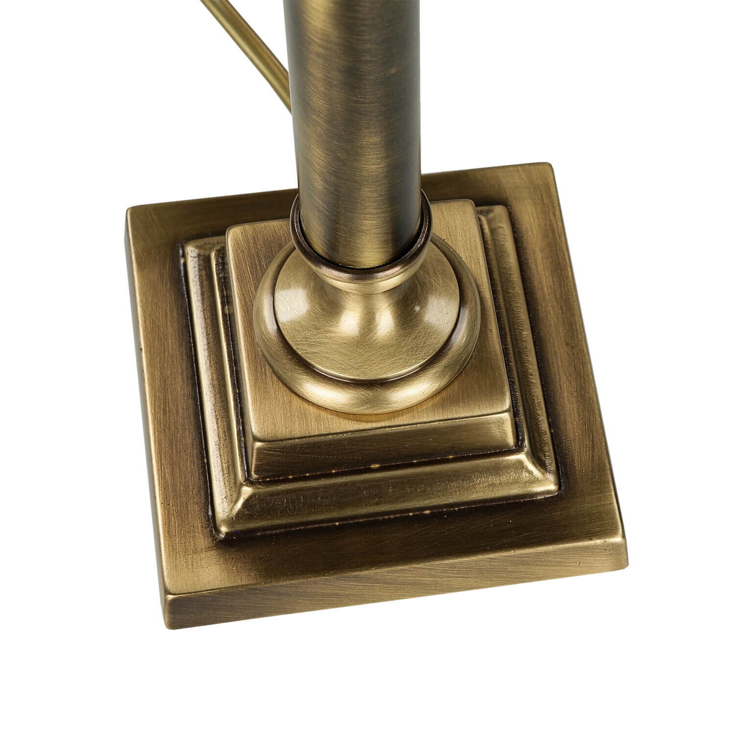 Tischleuchte echtes Messing Stoff Abat Bronze, Griff