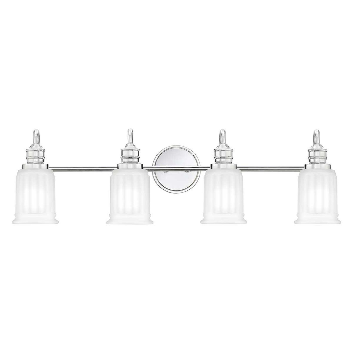 Badezimmerlampe Wand Chrom Weiß B: 81,3 cm IP44 G9 LED