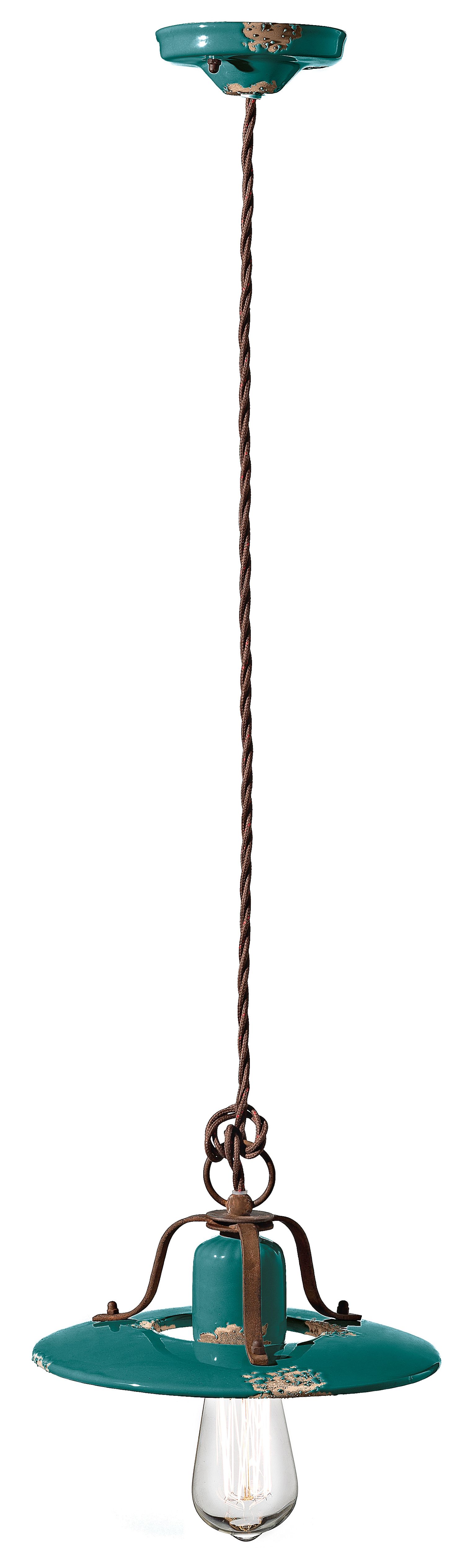 Licht-Erlebnisse Pendelleuchte GABRIELA – Petrol Stoff, 35 Cm – Moderne Deckenlampe Für Wohnzimmer & Esszimmer – E27, 40 W