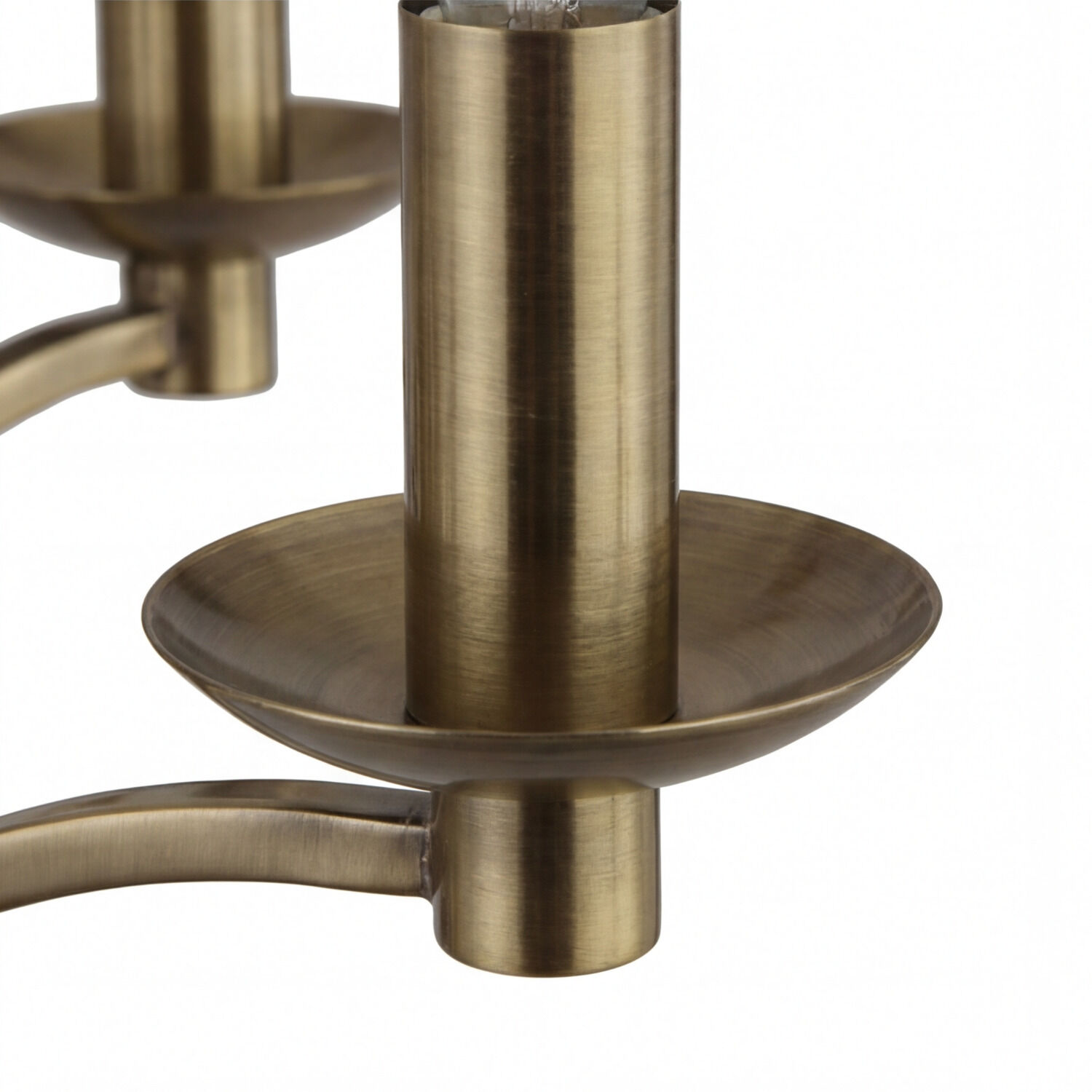 Kronleuchter Esszimmer Ø 56 cm in Messing antik 6-armig E14 kerzenständer, messing, metallisch, kerzenhalter, geätzt