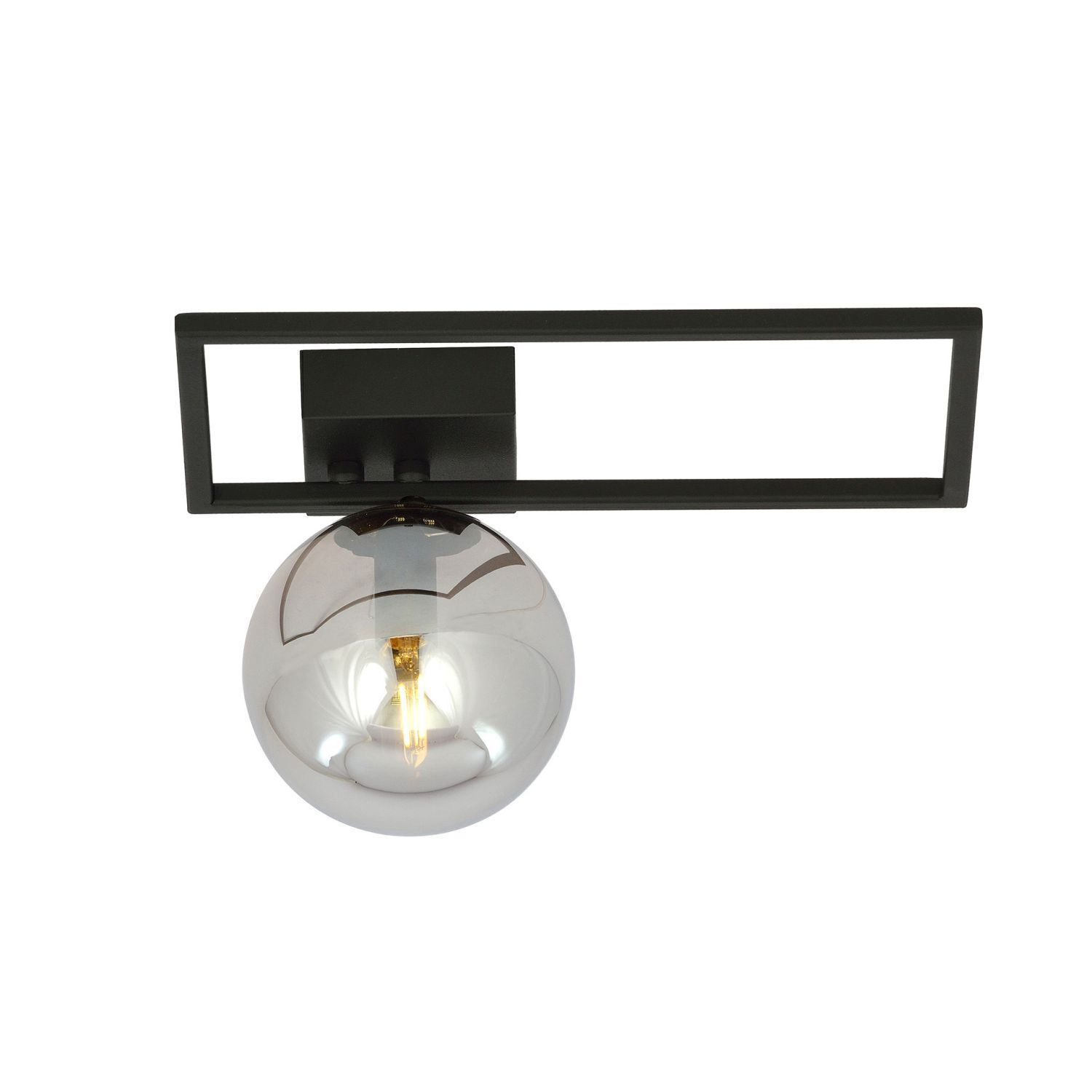 Deckenleuchte Schwarz Grau E14 L: 30 cm Kugelschirm klein