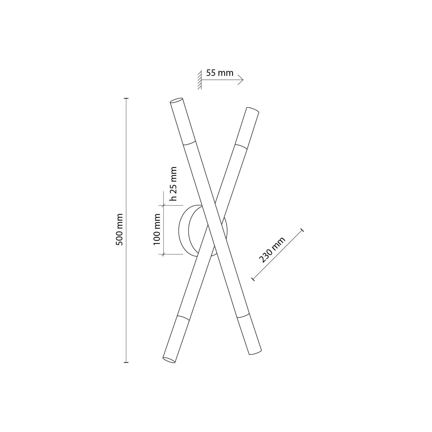 Deckenlampe Holz Glas 50 cm lang in Kiefer Weiß 4x G9