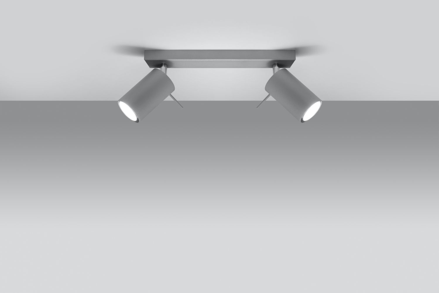 Grauer Deckenstrahler ETNA L:30cm 2x GU10