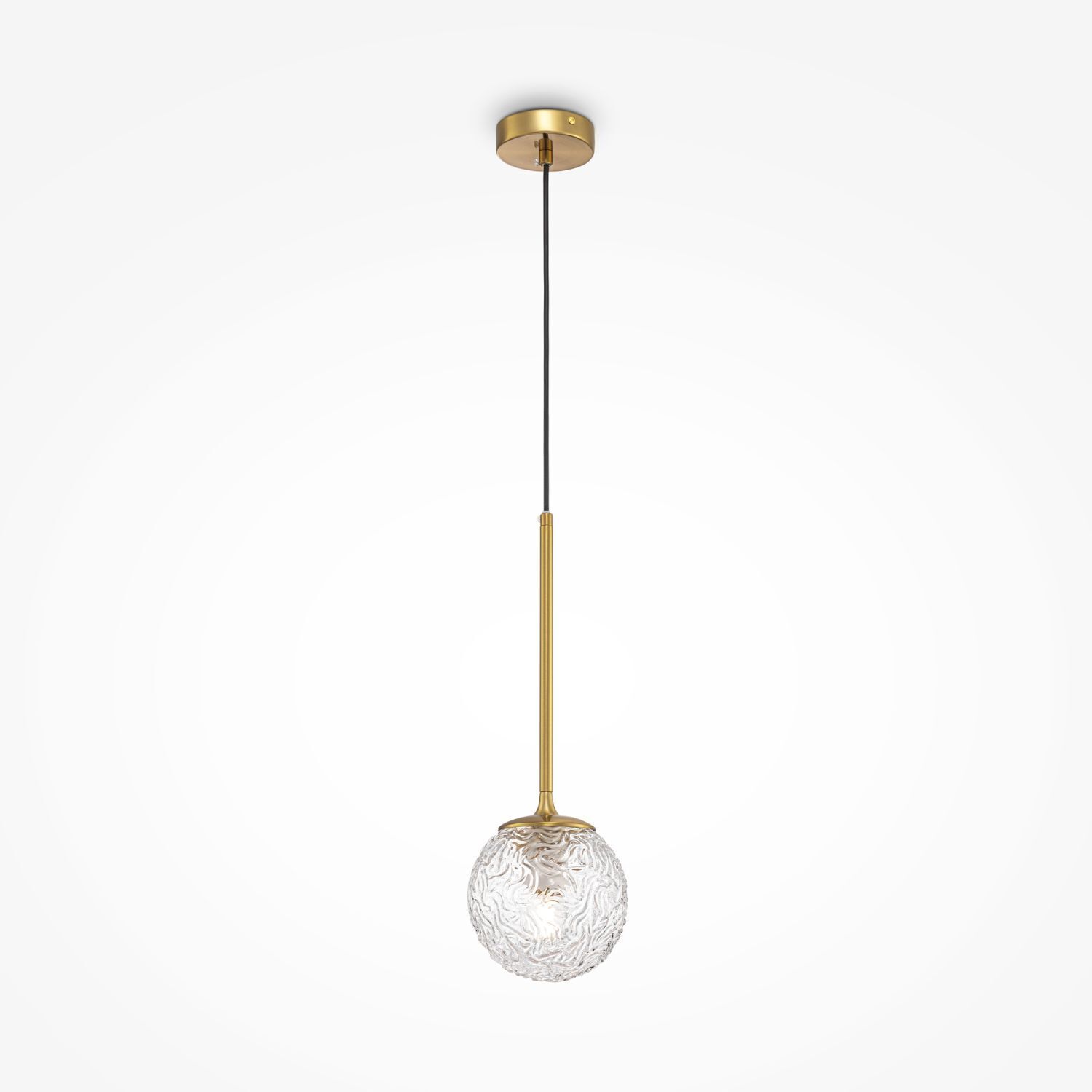 Hängelampe Glas Metall E27 Ø 15 cm rund H: max. 150 cm