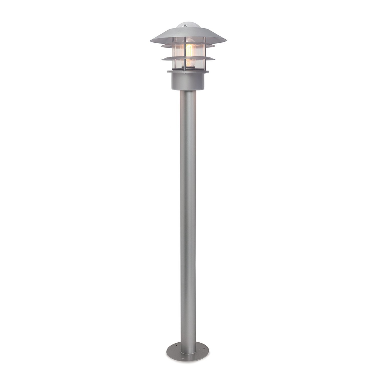 Außenlampe Edelstahl Glas 100 cm Skandinavisch IP44 E27