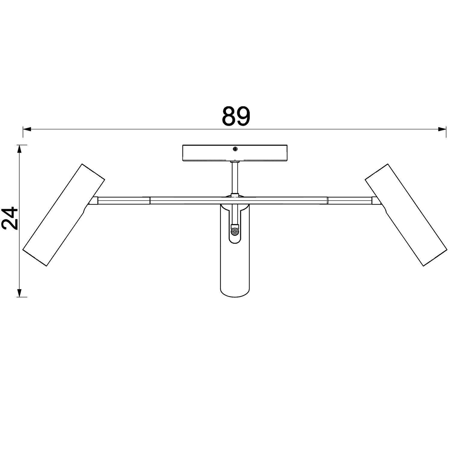 Flexibler Deckenspot in Gold GU10 B:89 cm stilvoll