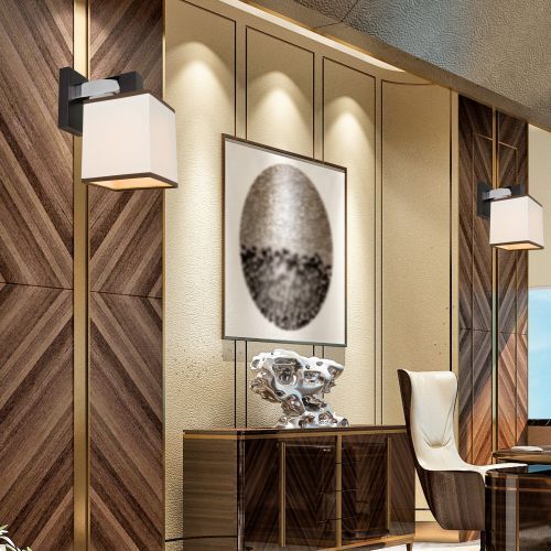 Stilvolle Wandlampe CALI Creme Stoff Modern Lampe