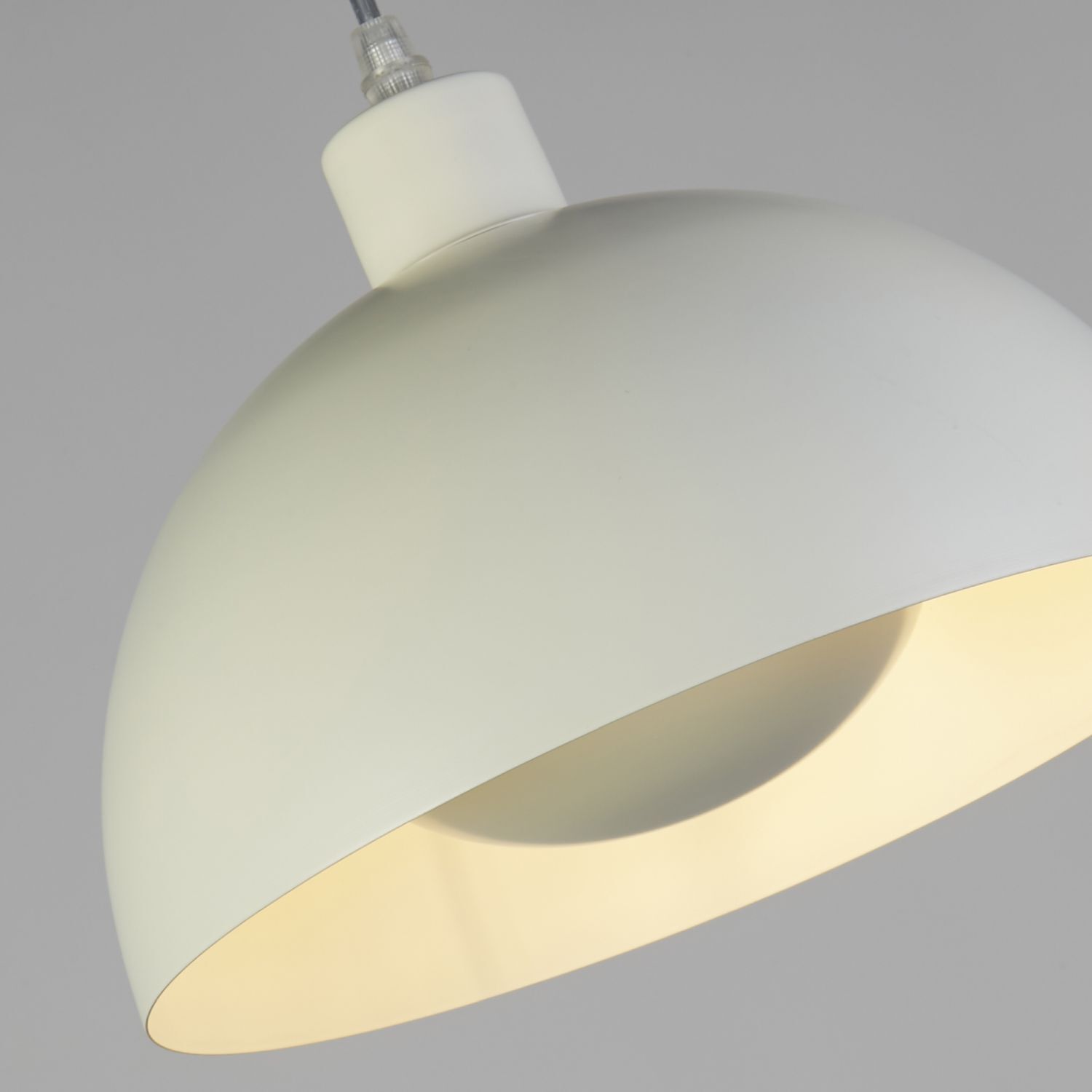 hängende lampe, weißer schirm, pendant-licht, metallkabel, e27 lampe kompatibel