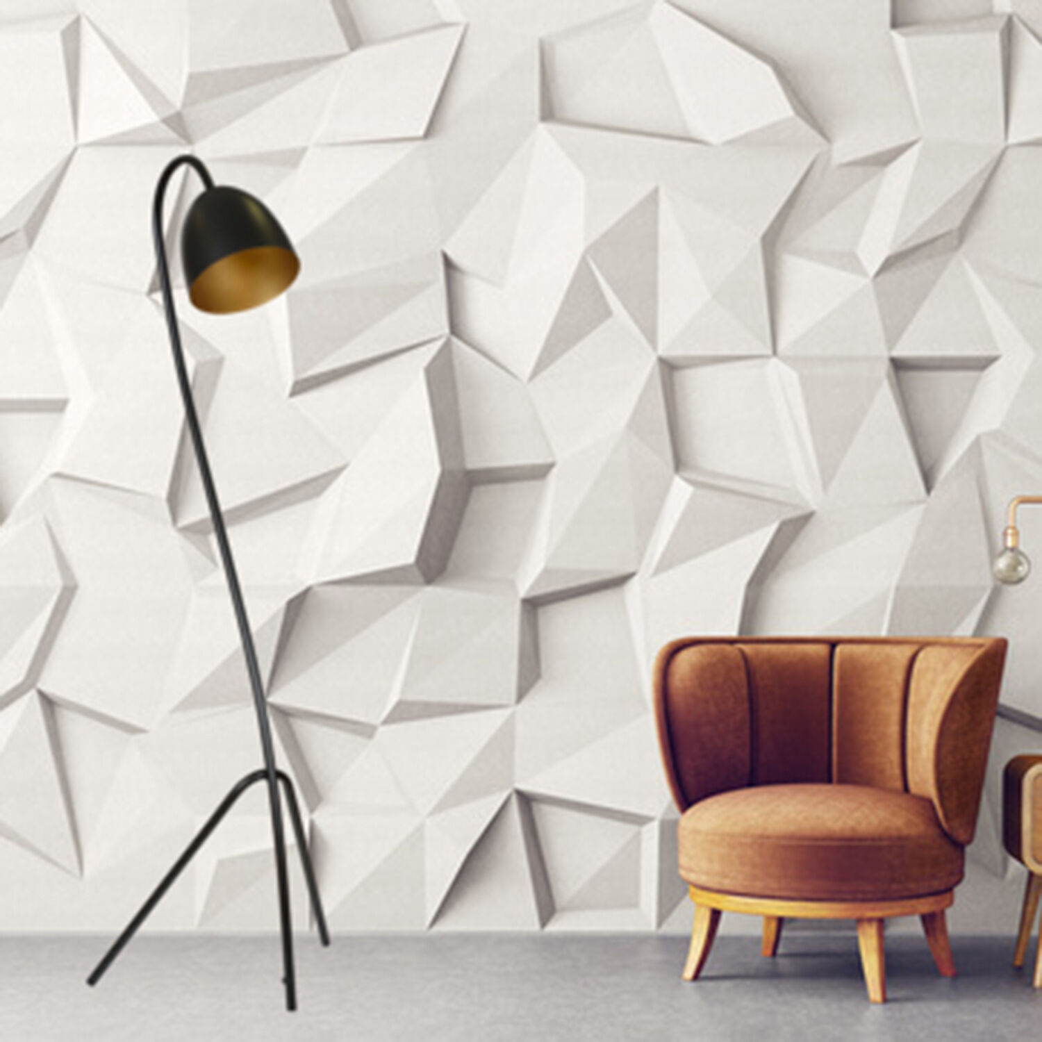 Dreibein Stehlampe Skandinavisches Design FIETE Lampe, Stuhl, Mobiliar