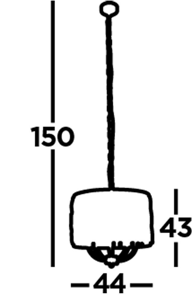 Hängeleuchte Kristall 5x E14 D: 44 cm Art Déco rund