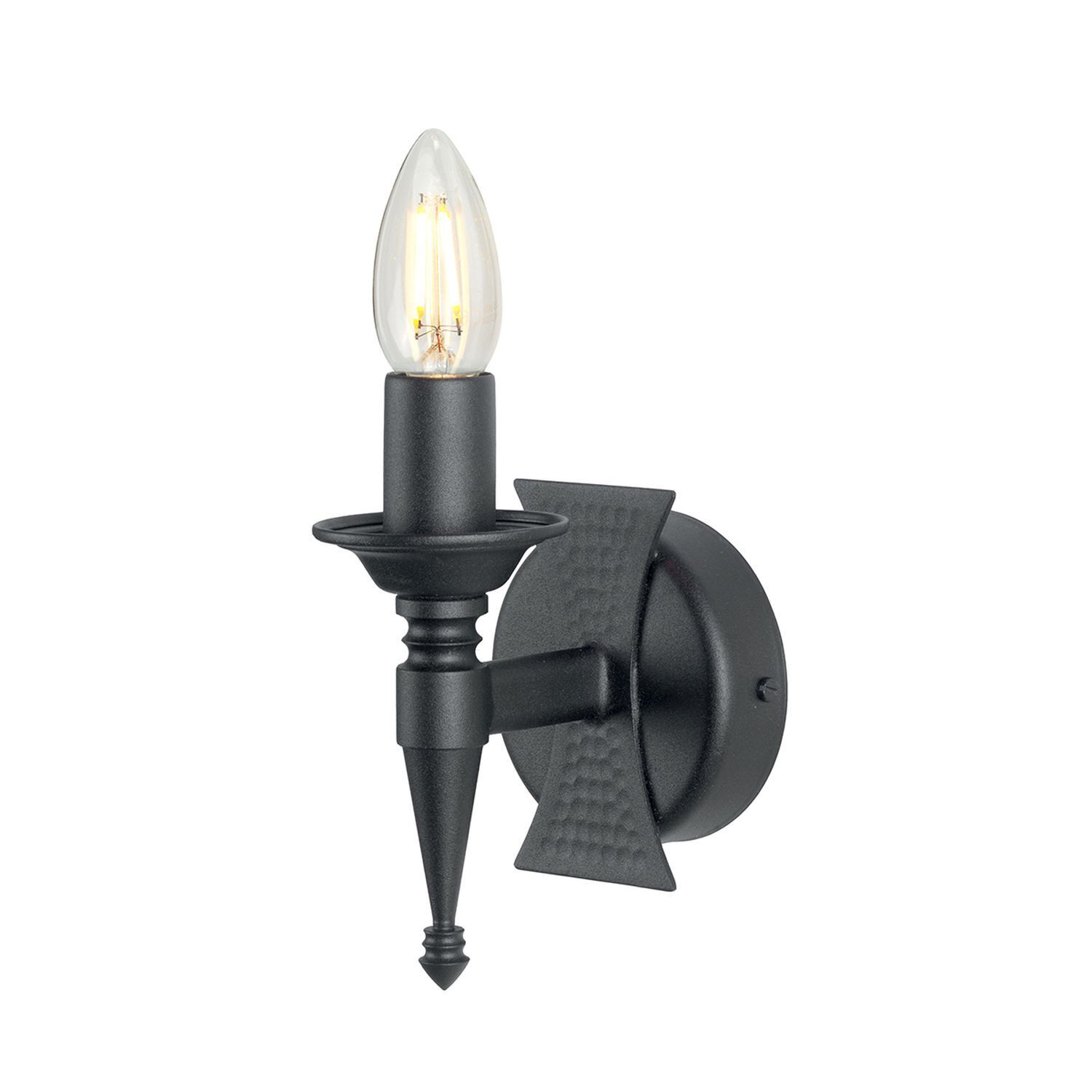 Wandleuchte CAMELOT 7 Schmiedeeisen Schwarz Lampe