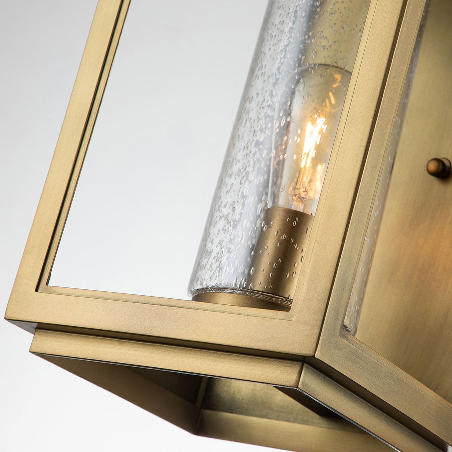 Außenwandlampe E27 IP44 51,8 cm hoch in Messing antik