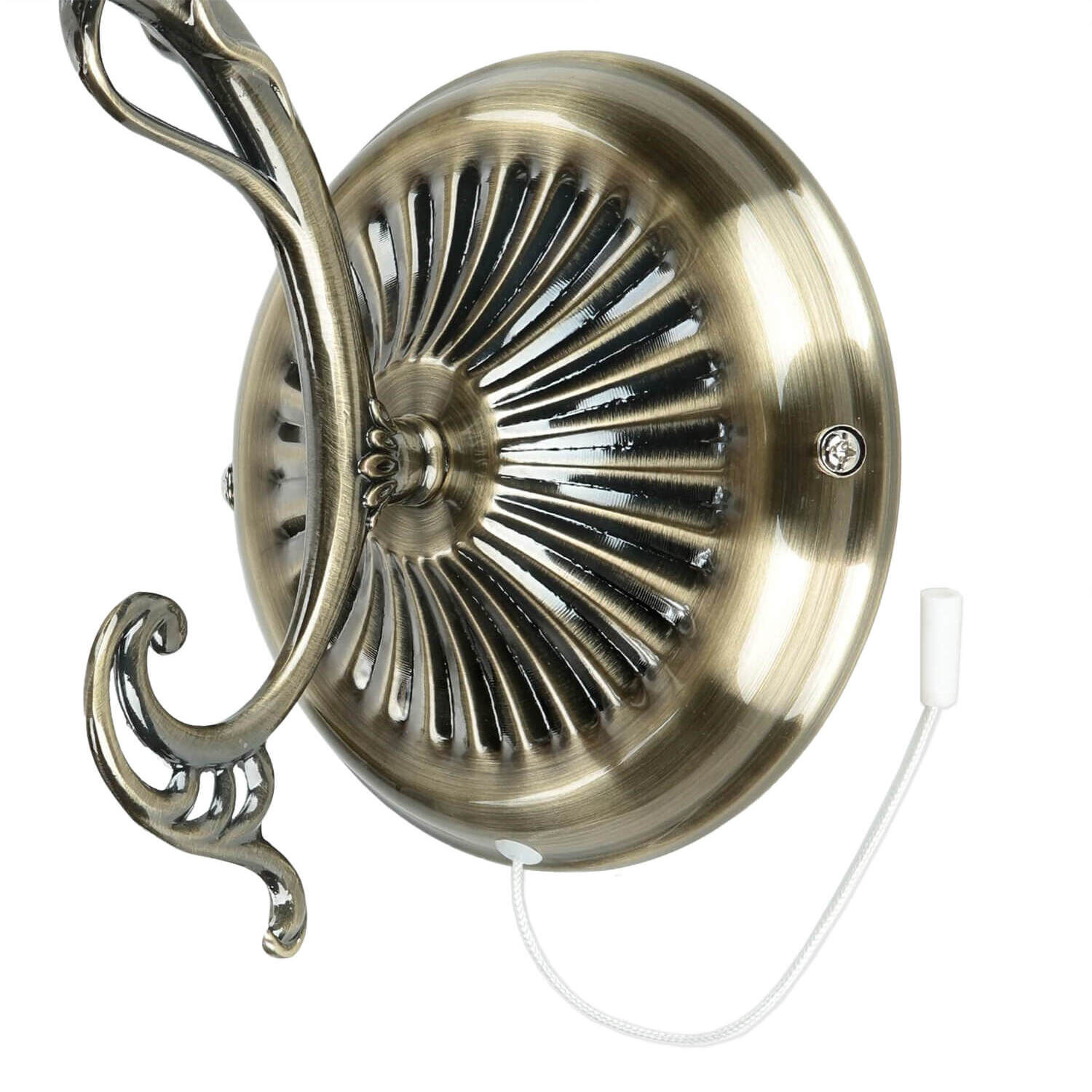 Edle Wandlampe ORCHIDEA Jugendstil Alabaster Glas Bronze, Leuchter, Lampe