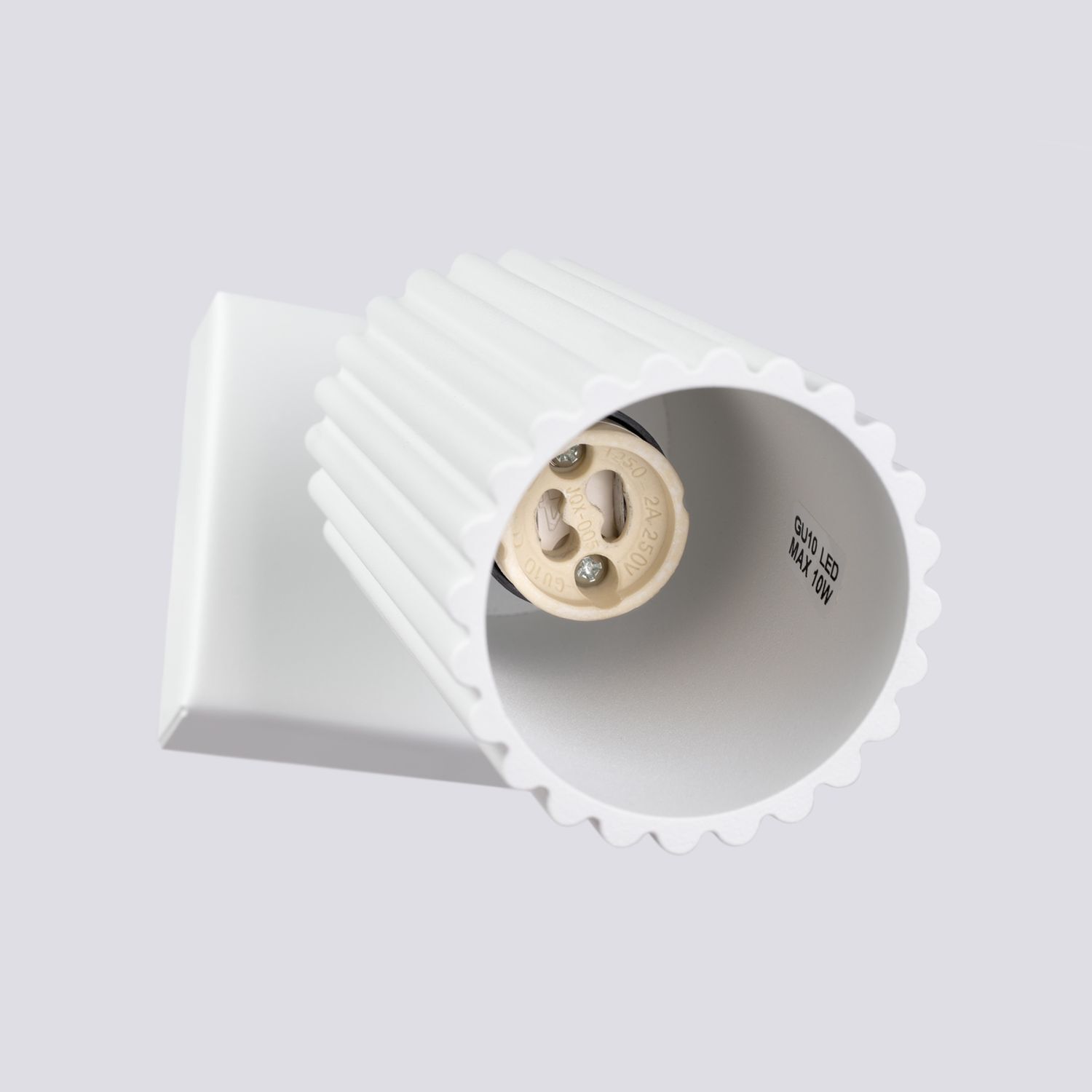 Wandspot Weiß B: 8 cm klein schwenkbar Modern GU10