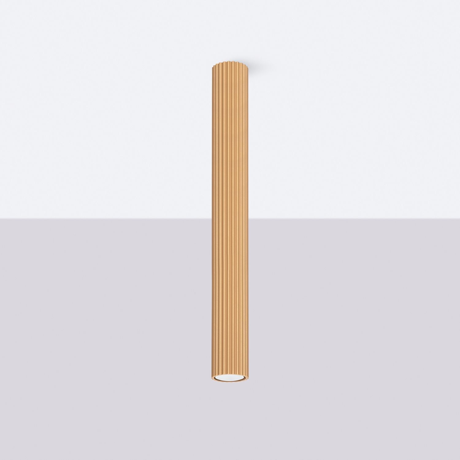 Aufbauspot Aufputz Ø 6,5 cm H: 60 cm Aluminium in Gold GU10