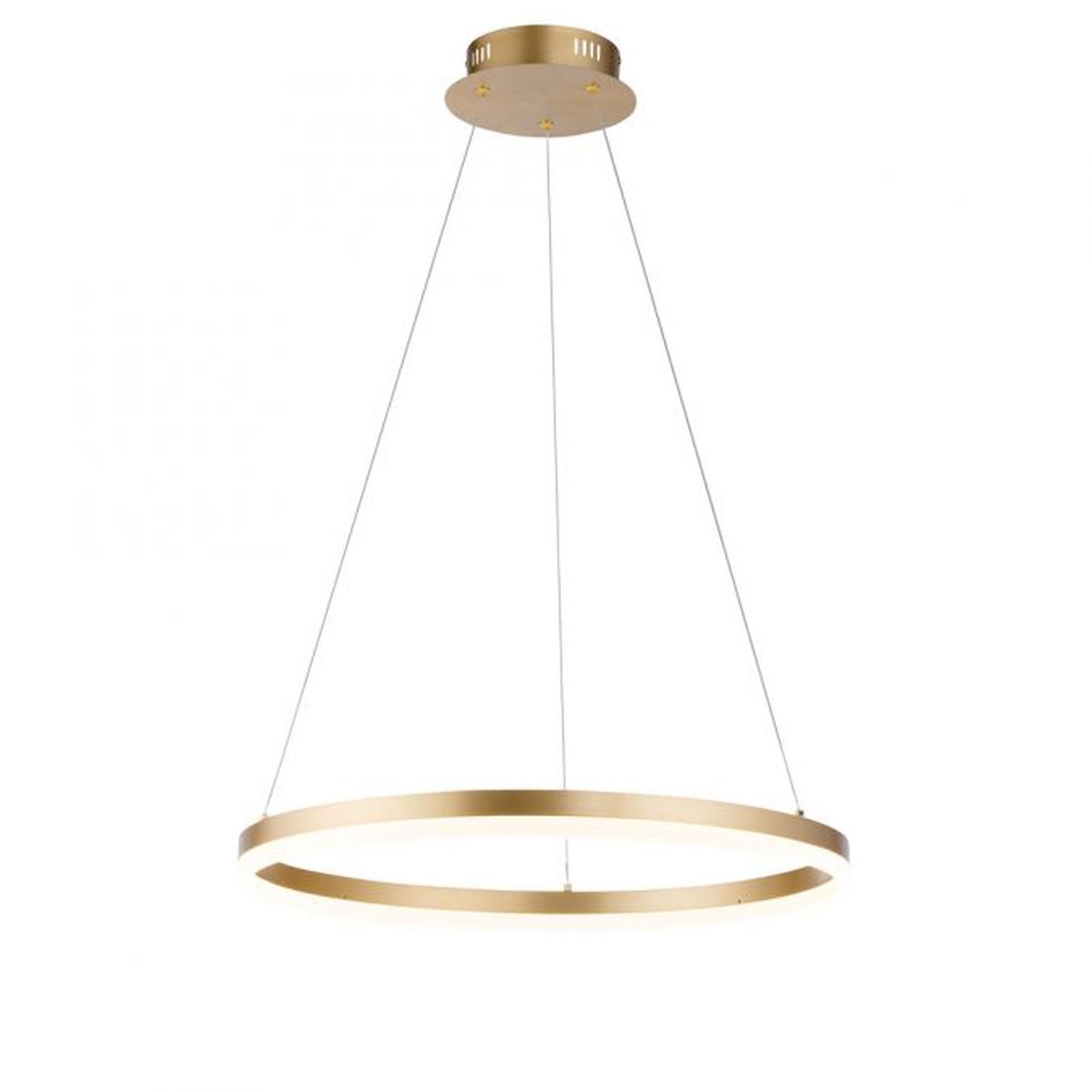 LED Pendelleuchte in Messing dimmbar 3000 K Ø60 cm Ring