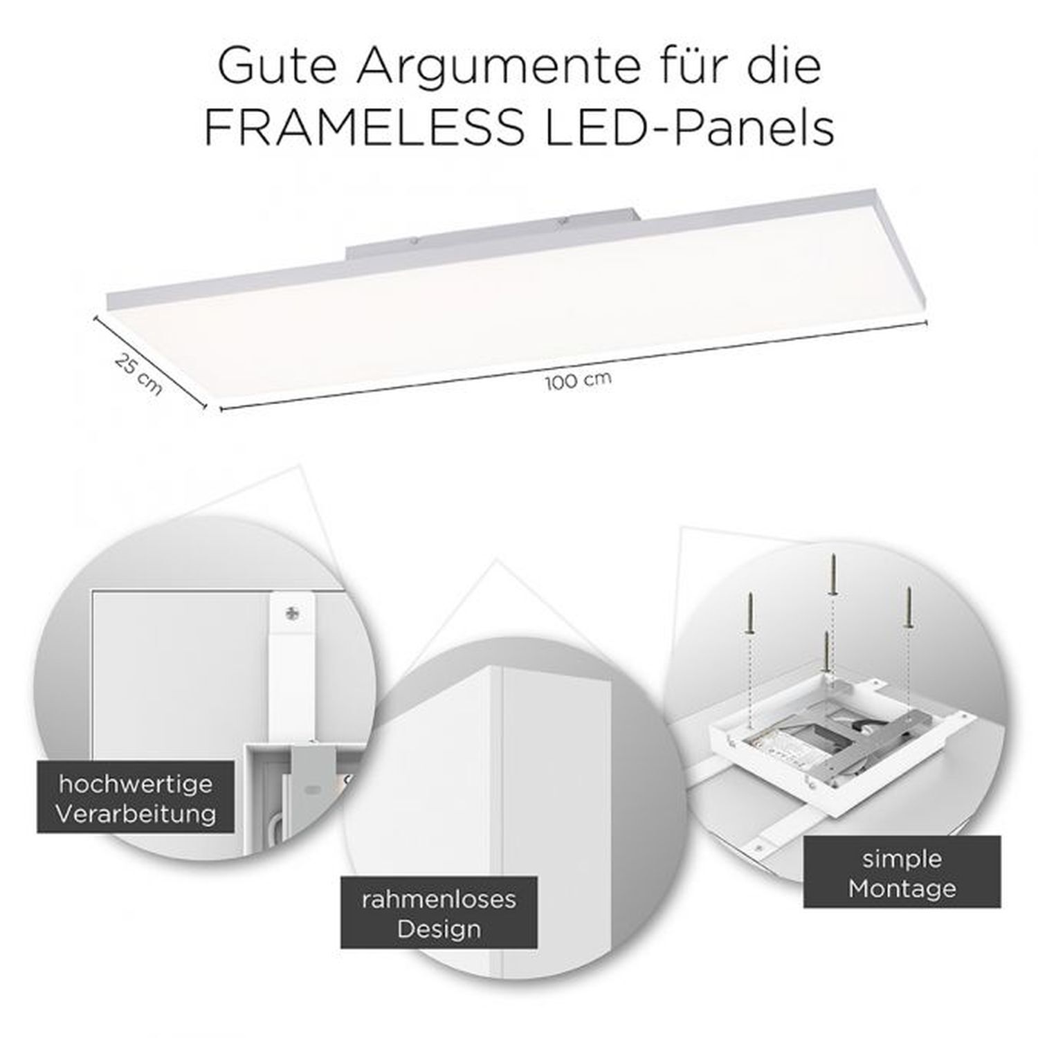 LED Deckenleuchte Fernbedienung 100 cm Memory dimmbar