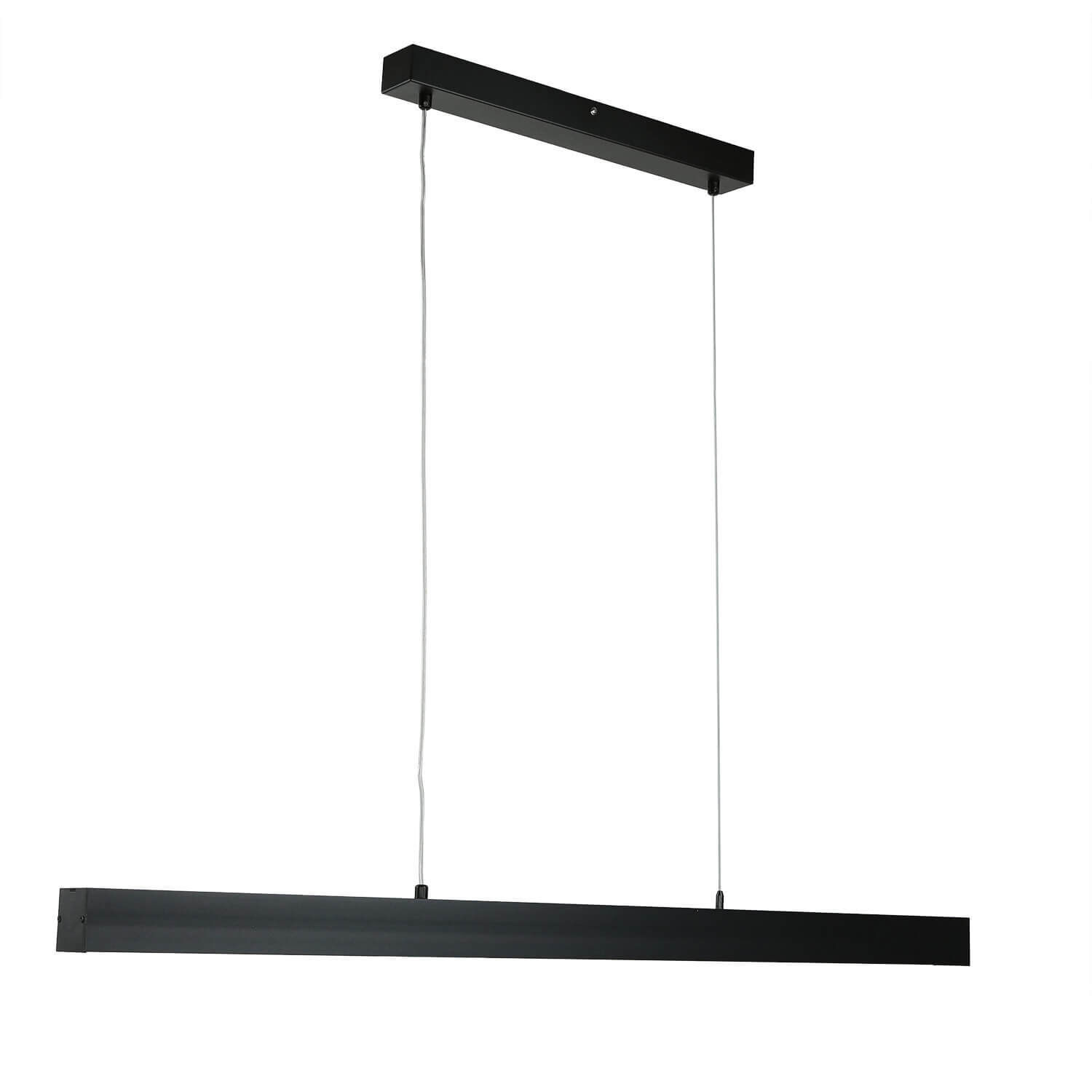 LED Hängelampe Schwarz Metall dimmbar L: 100 cm Modern Lampe, Kronleuchter, Elektronik, Bildschirm