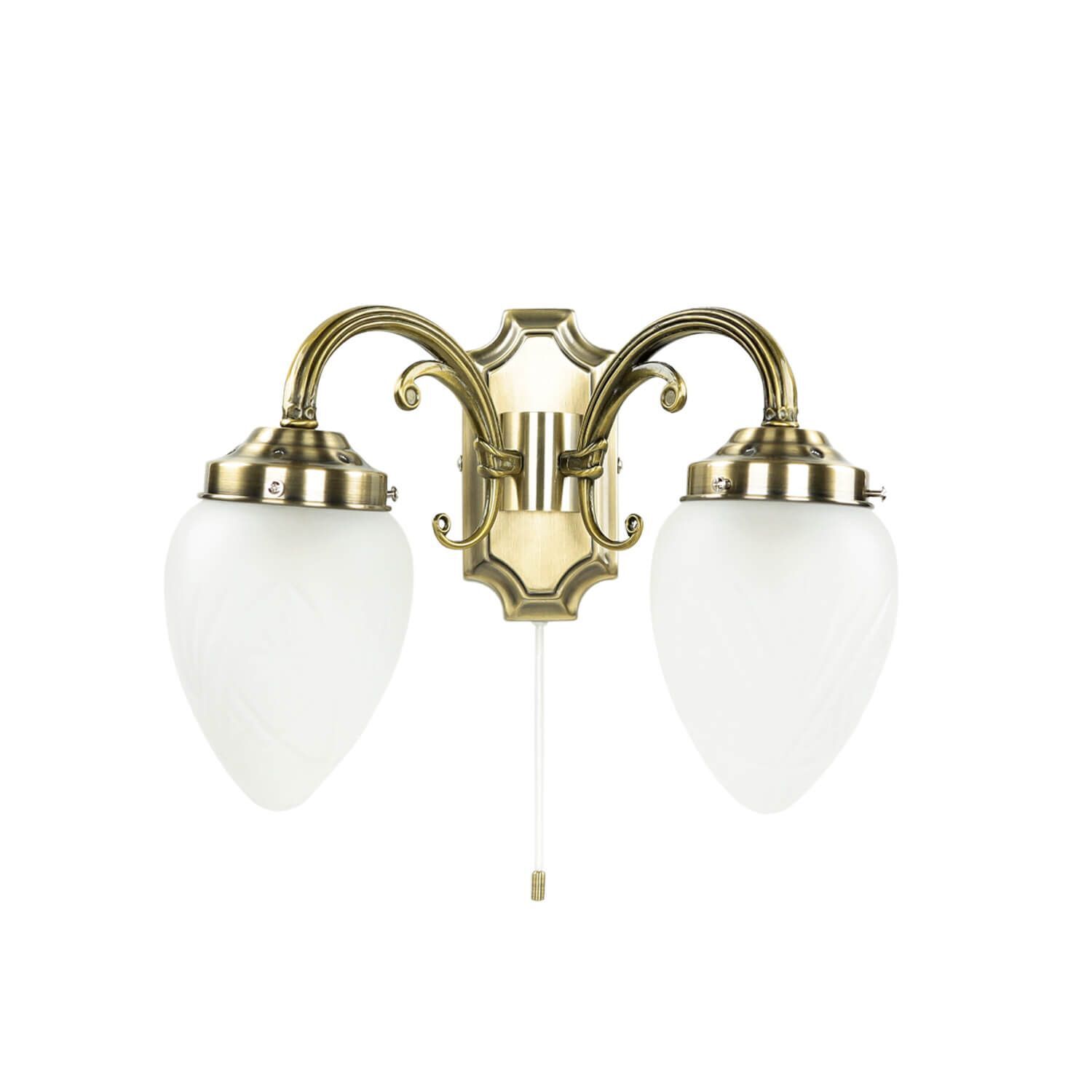 Wandlampe mit Schalter Jugendstil in Bronze