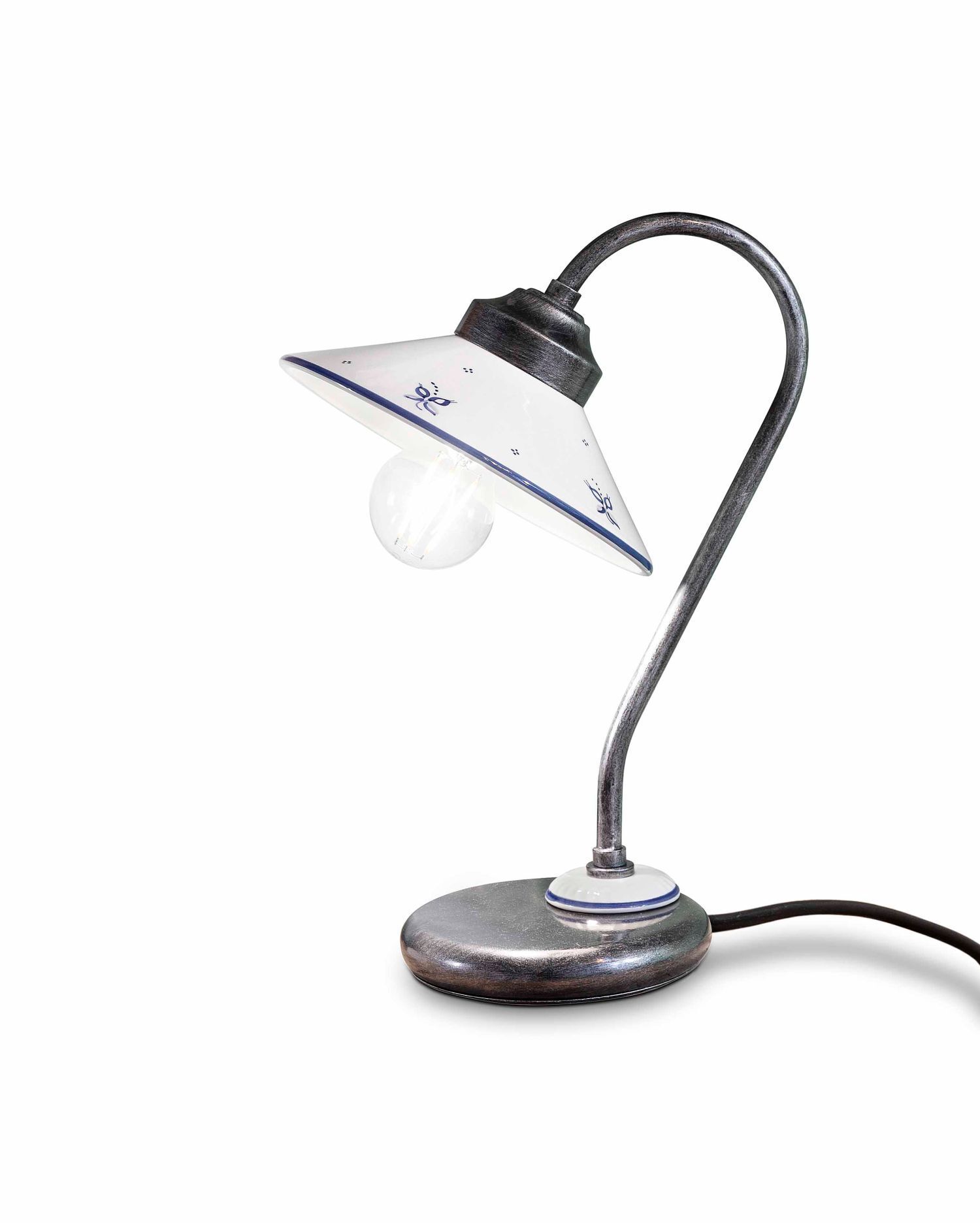 Tischlampe Keramik Metall E27 B: 20 cm 36 cm hoch