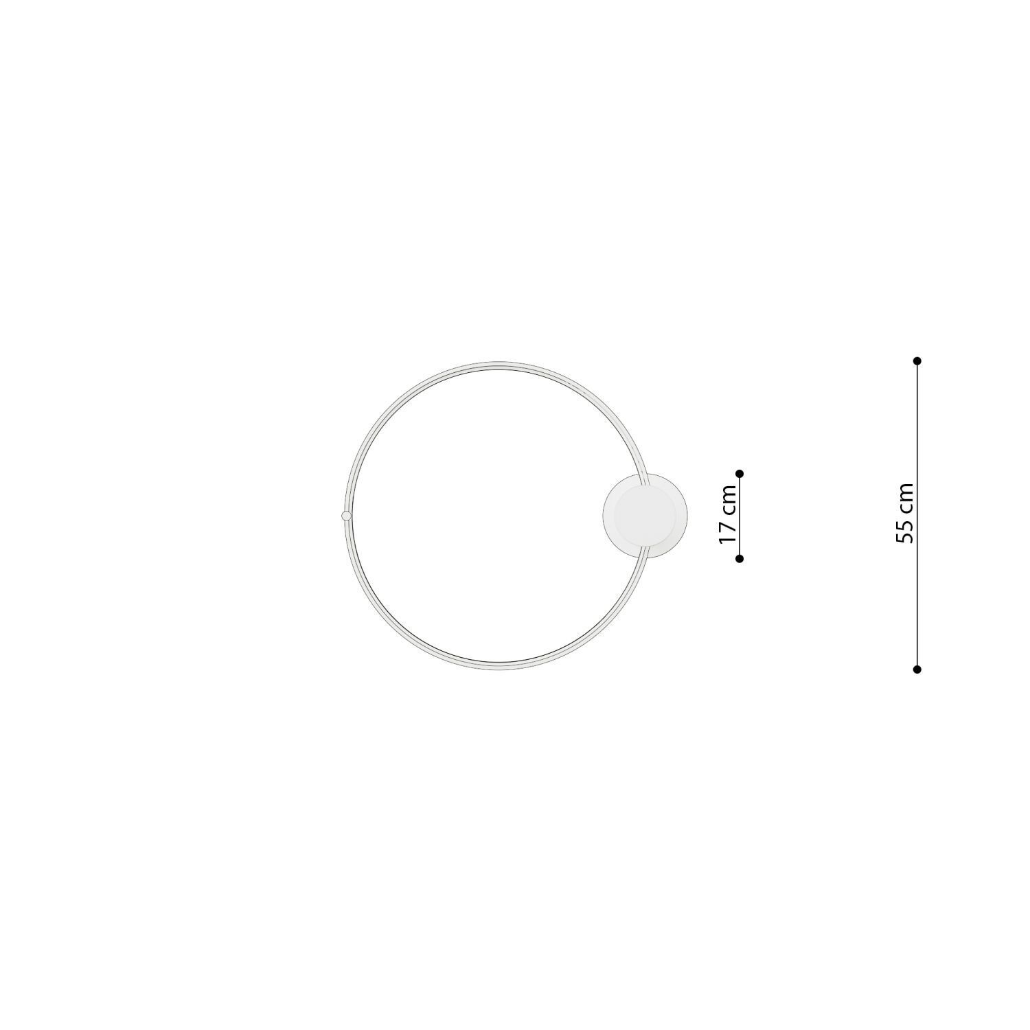 LED Deckenlampe Weiß Ø 55 cm Ring 3000 K 3870 lm