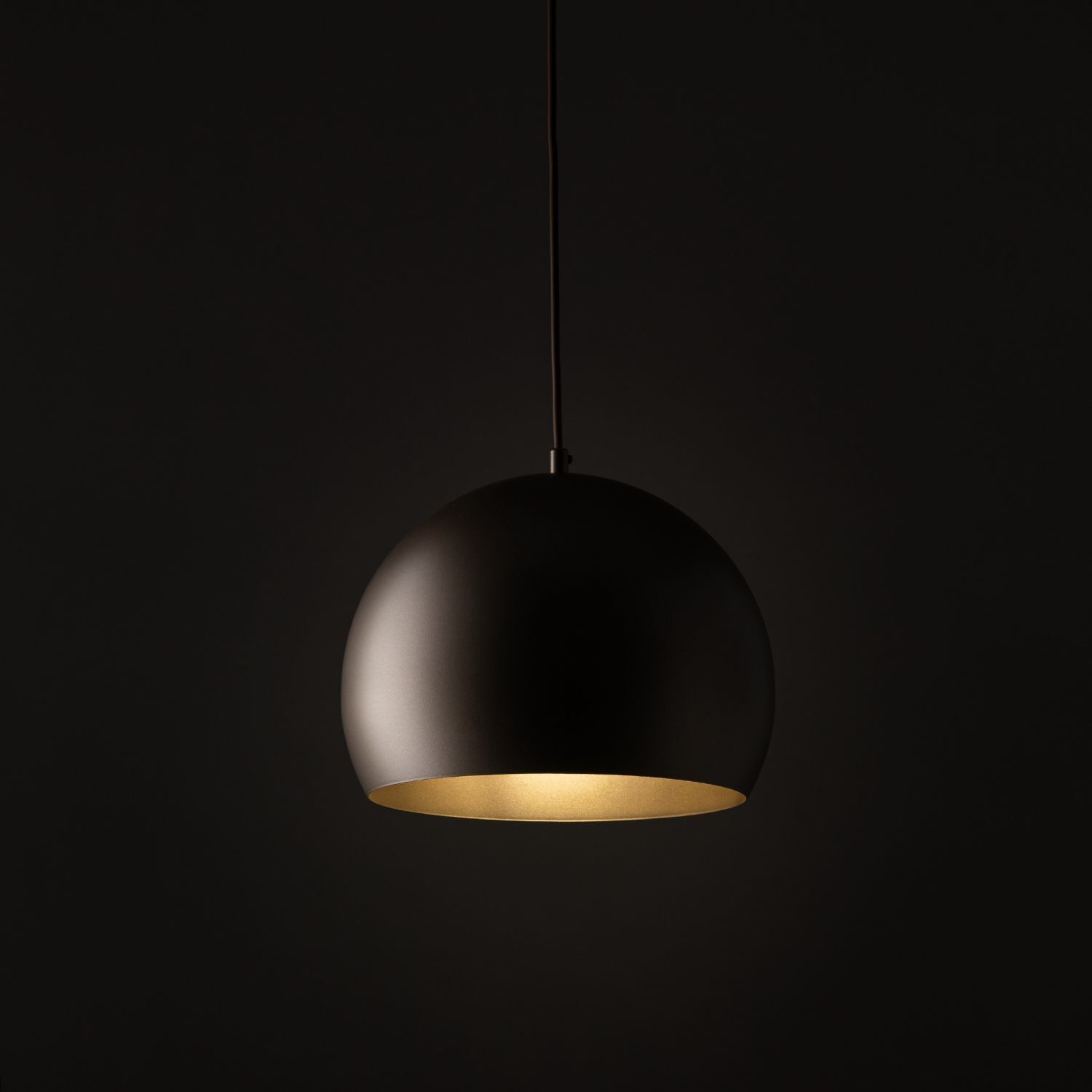 Runde Hängelampe Metall Ø 27 cm E27 Braun Retro Design