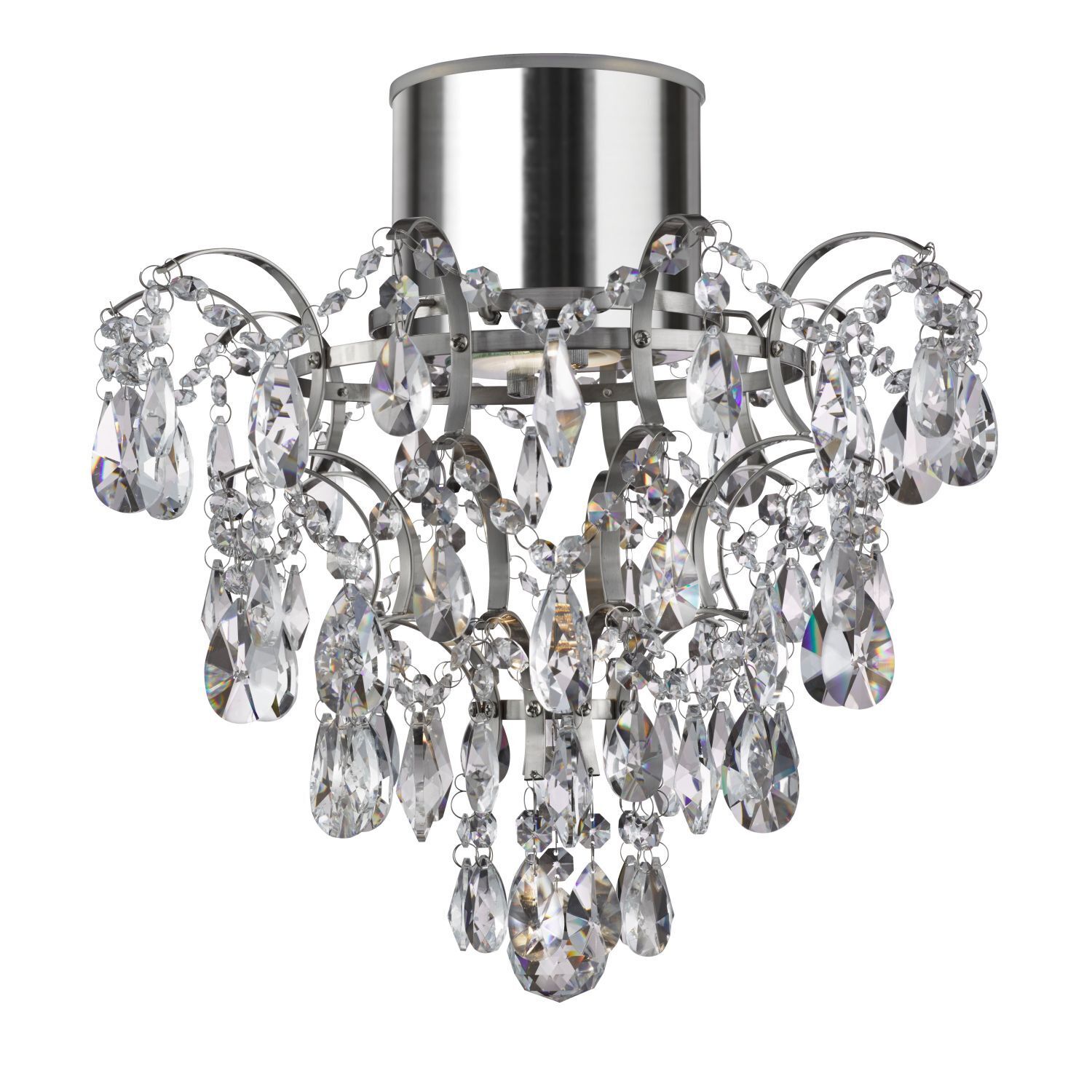 Deckenlampe IP44 Kristall Ø 36 cm GU10 Chrom Badezimmer