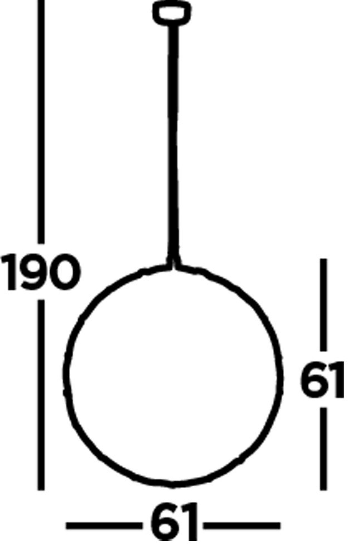 LED Hängelampe Metall Ø 61 cm in Chrom 3000 K 2003 lm