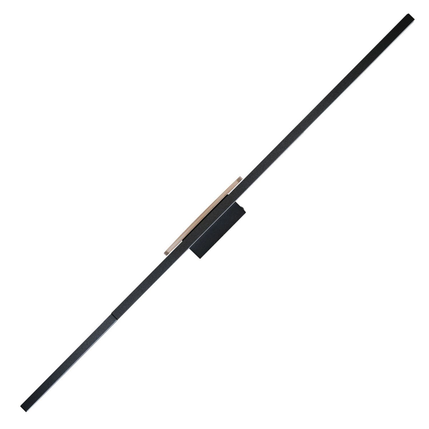 LED Wandlampe indirekt 3000 K Schwarz Natur Metall Holz Modern