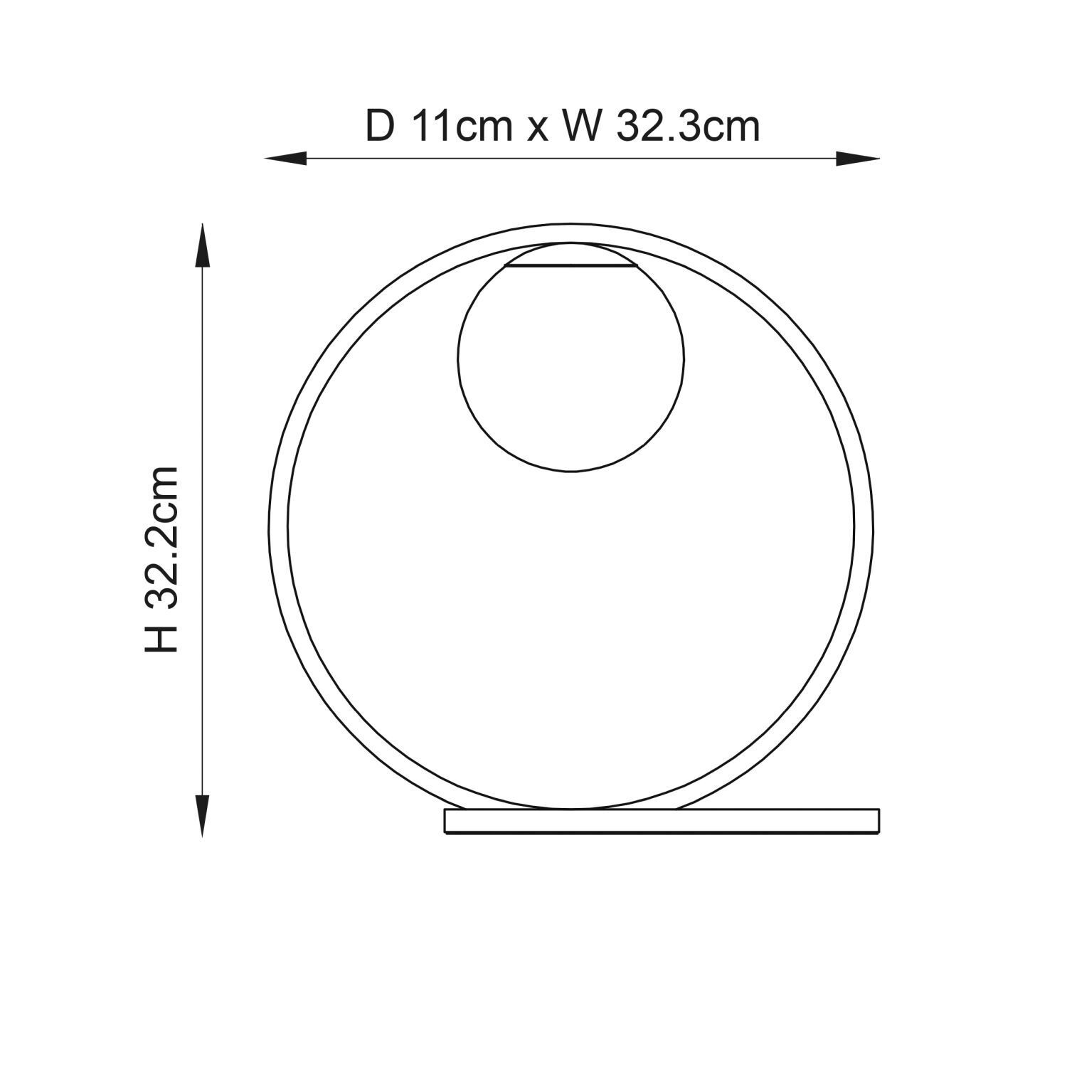 Tischlampe Metall Glas H: 32,2 cm in Silber Weiß G9