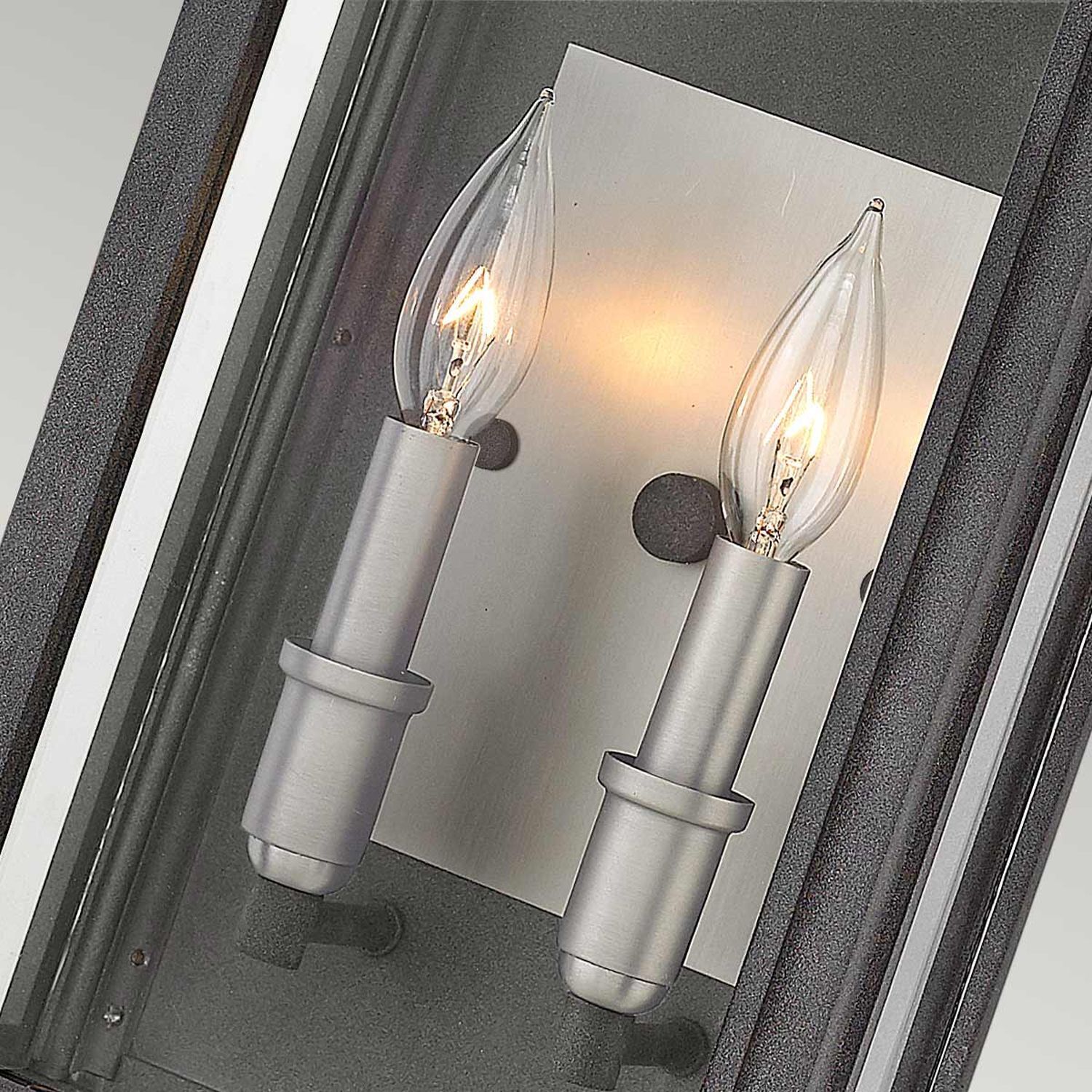 Wandlampe außen Aluminium Glas E14 IP44 H: 43,1 cm Vintage