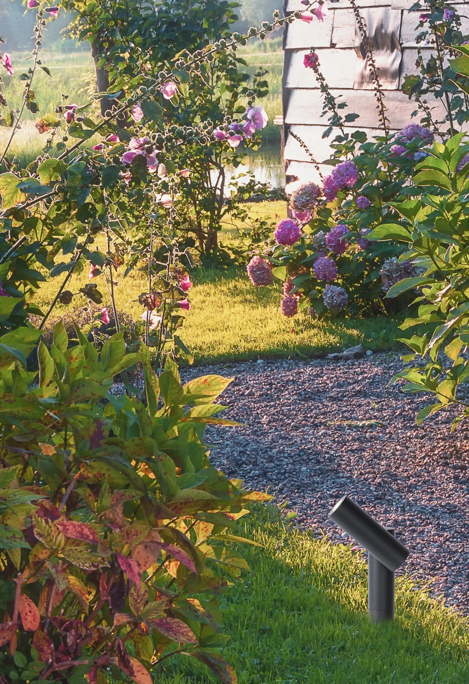 LED Wegeleuchte verstellbar Erdspieß IP65 13 cm 3000 K Hinterhof, Garten, Gras, Bewuchs, Topfpflanze