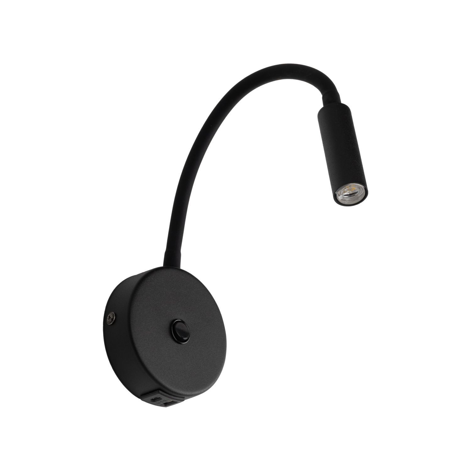 Wandlampe mit Schalter USB-Ladefunktion Flexarm Schwarz G9 Elektrisches Gerät, Mikrofon, Elektronik, Adapter